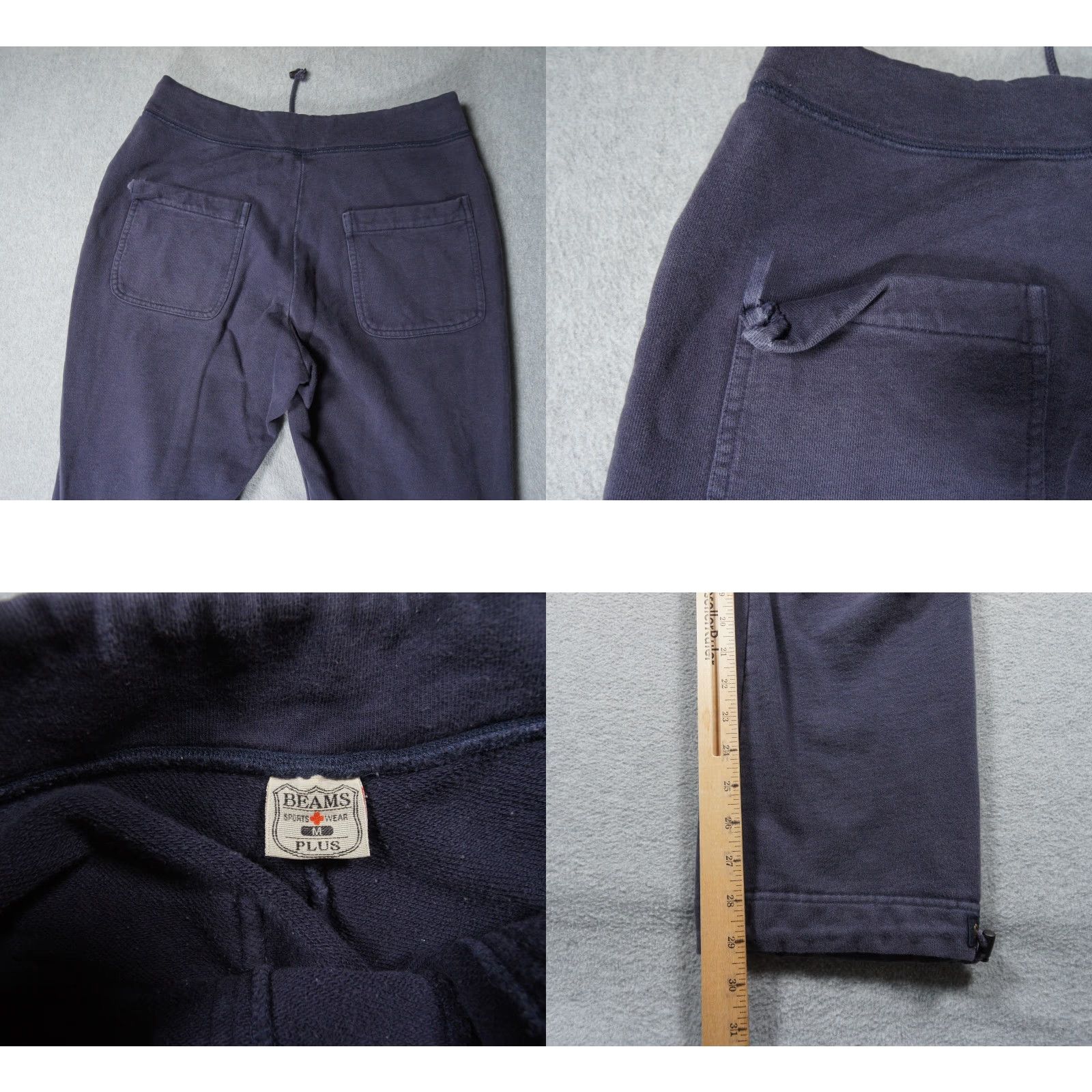 Vintage Beams Pants Mens Medium Blue Sweatpants Straight Leg Fleece Loung Casual Japan Size US 31 - 8 Thumbnail