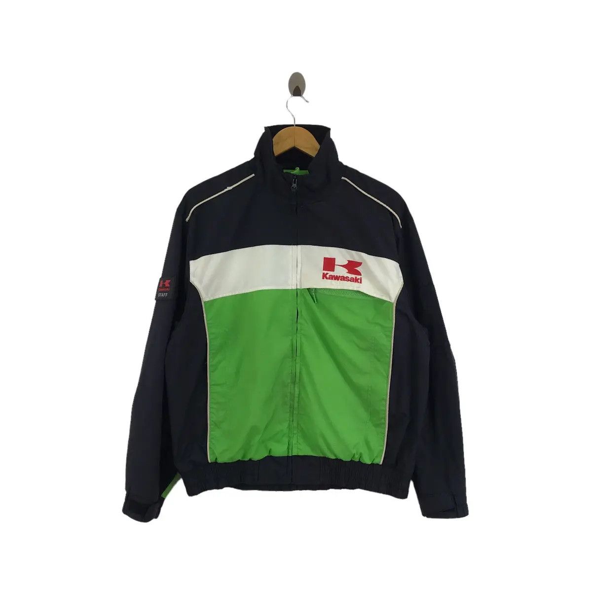 Vintage Vtg 90’ KAWASAKI JAPAN MOTORCYCLE Jacket Windbreaker Size US L / EU 52-54 / 3 - 2 Thumbnail