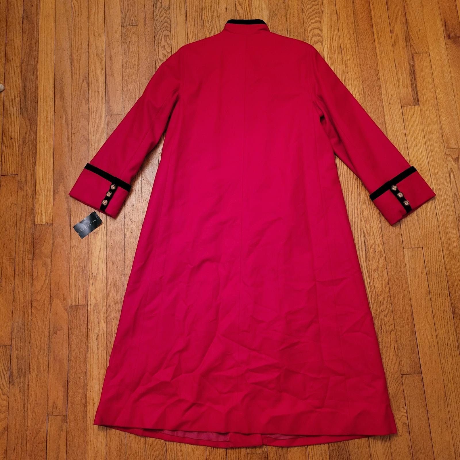 Harve Benard Herve Benard Holtzman Red Wool Trench Coat 14 Captain Pirate Size XL / US 12-14 / IT 48-50 - 7 Thumbnail
