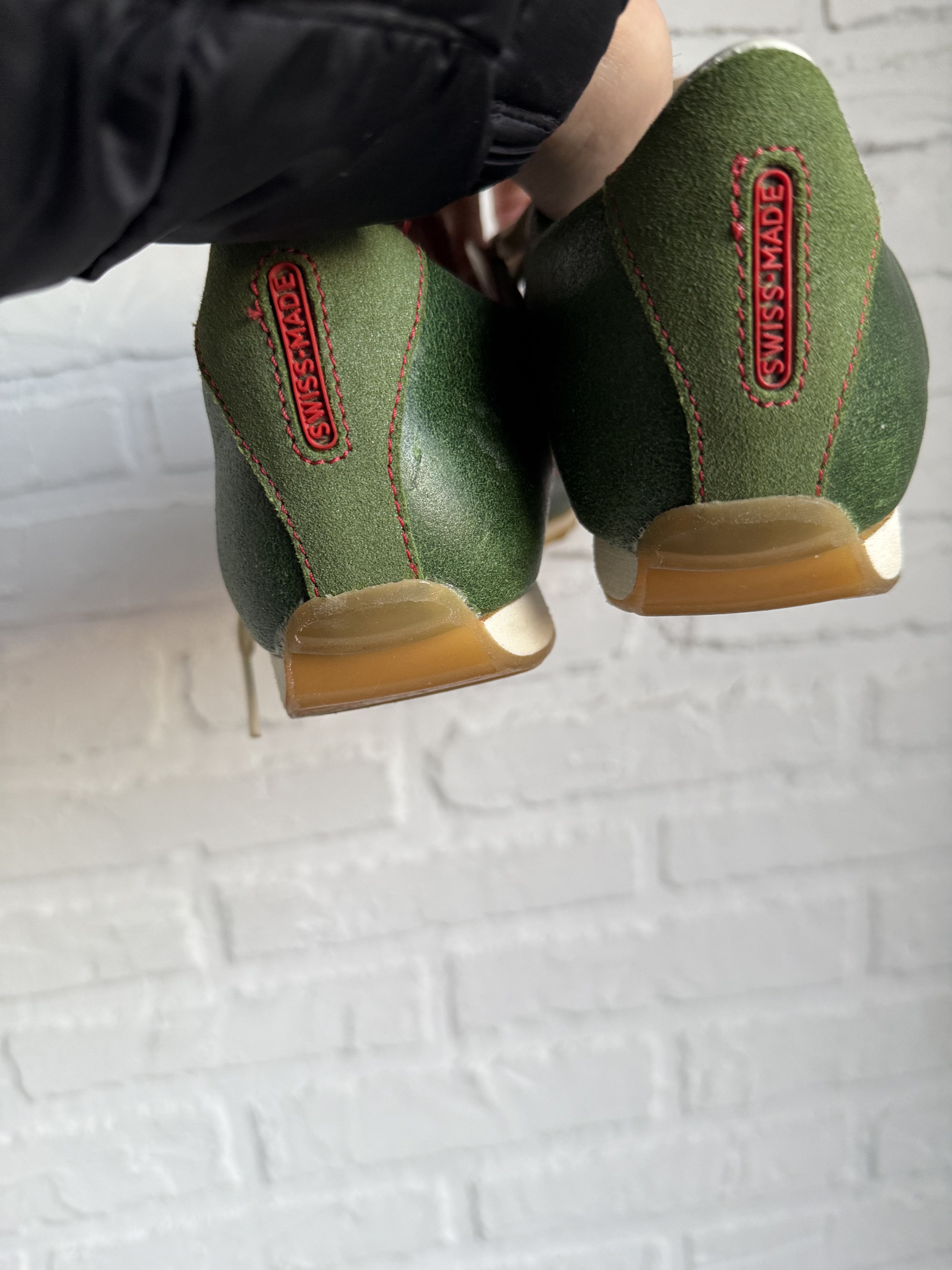 Other Kunzli Swiss made classic leather sneakers green red Size US 6.5 / EU 39-40 - 7 Thumbnail