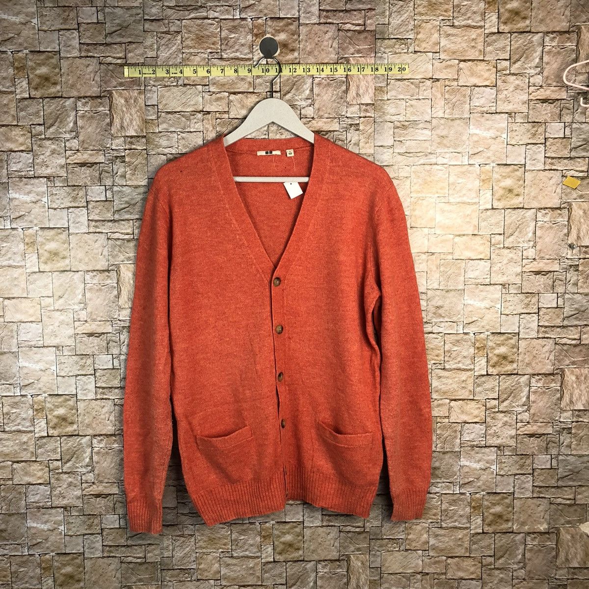 Japanese Brand Uniqlo japan Orange plain Cardigan Knitwear #A923 Size US M / EU 48-50 / 2 - 1 Thumbnail
