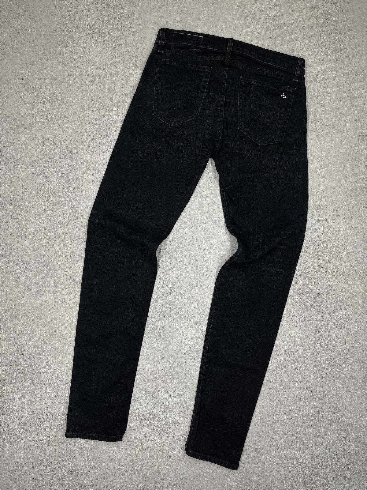 Mens Rag & Bone Denim Jeans Black With Holes Fit 1