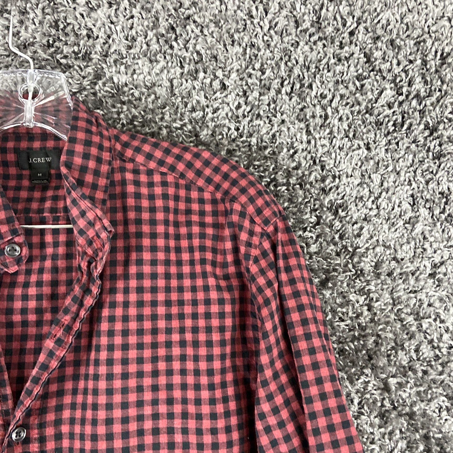 J.Crew J.Crew Shirt Men M Button-Up Long Sleeve Red Plaid M Mens Red Plaid Shirt Size US M / EU 48-50 / 2 - 4 Thumbnail