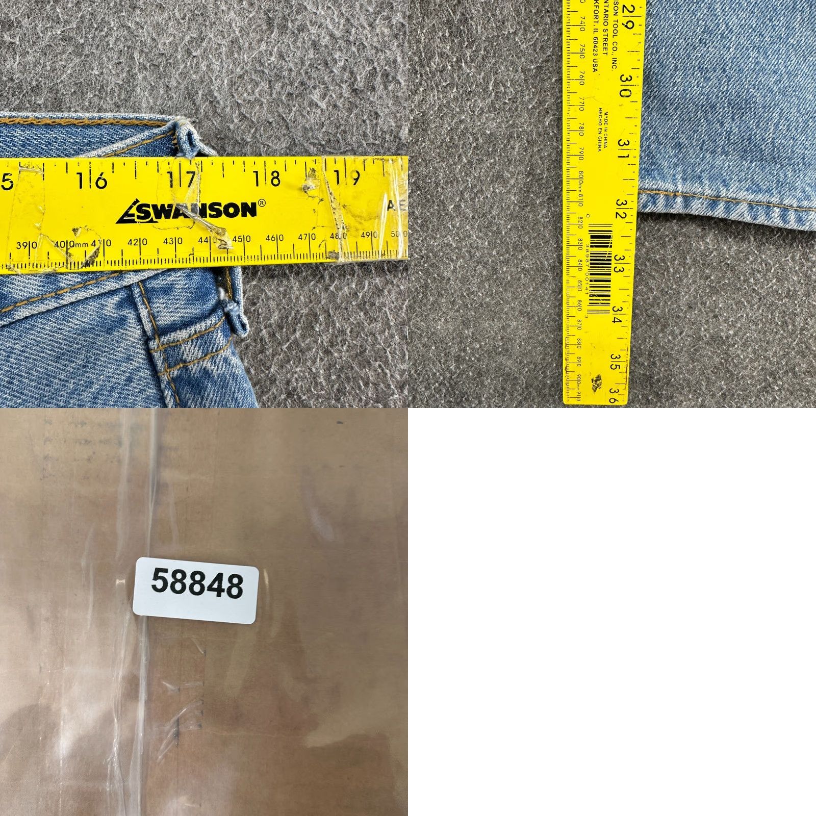 Levi's Levi's 501 Jeans Mens 34x32 Straight Regular Light Blue Distressed Denim Cotton Button 5-Pocket Retro Vintage Model Levi's 501 Series Mens Jeans Size US 34 / EU 50 - 9 Thumbnail
