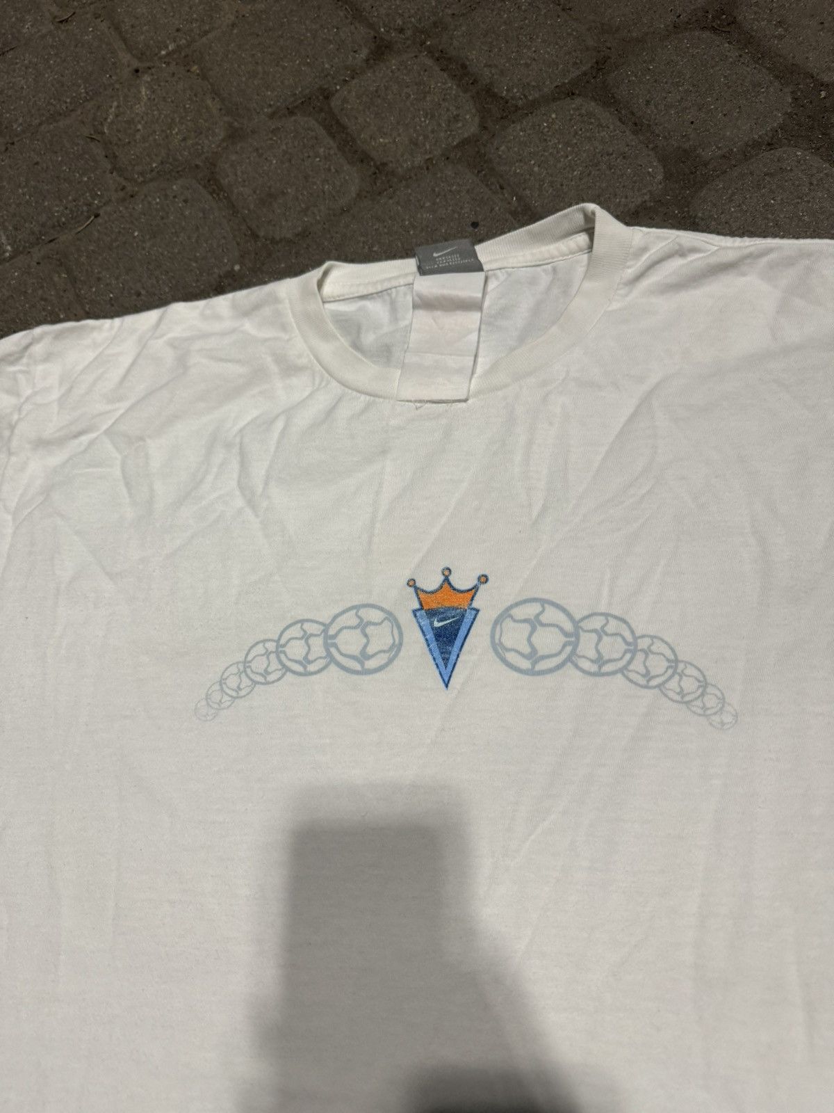 Nike × Vintage Vintage Y2K Nike Football Logo Swoosh Drill T shirt Size US XL / EU 56 / 4 - 3 Thumbnail