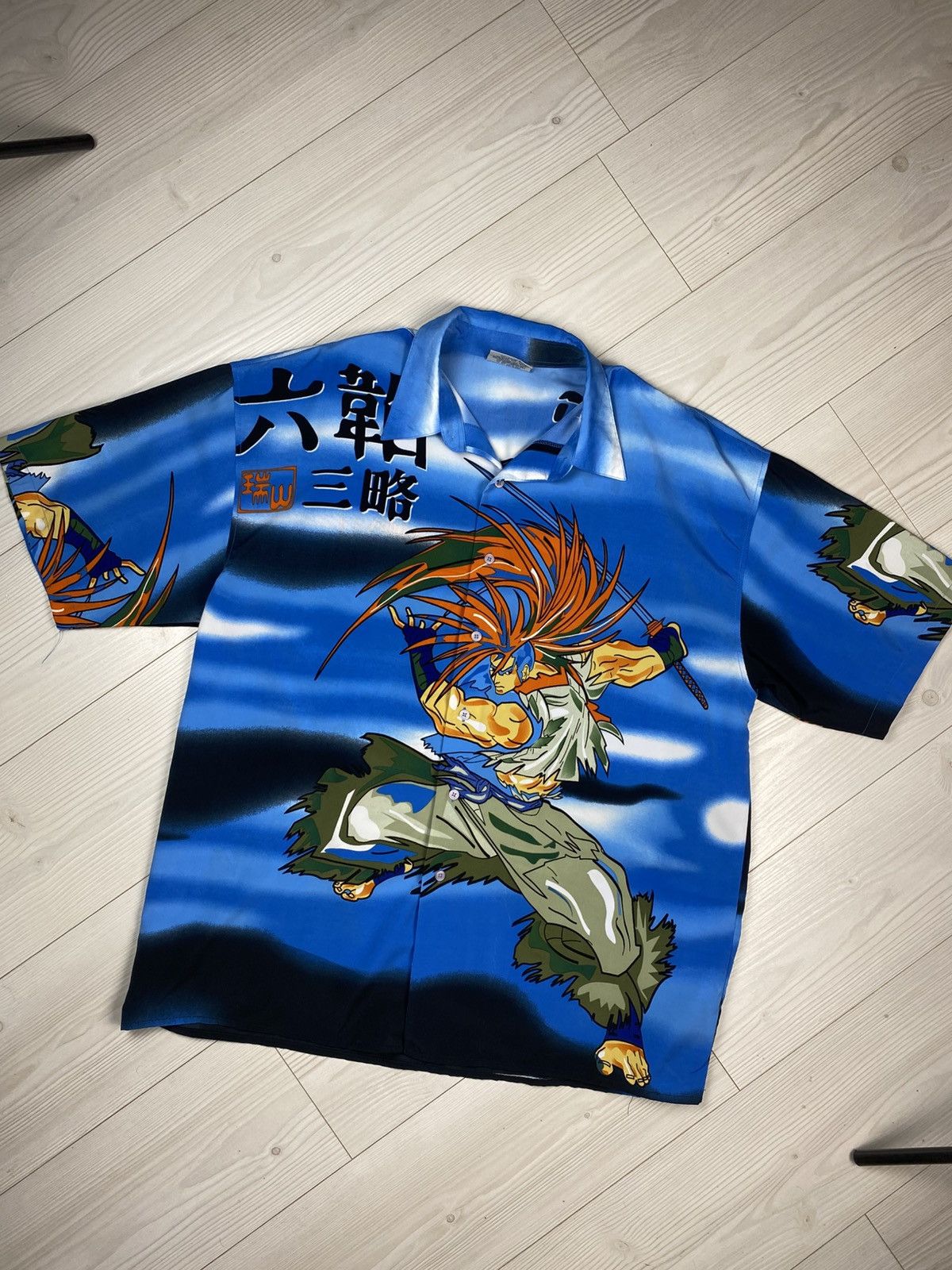 Anime Vintage Samurai Anime Rare Button Up Oversize Shirt y2k Size US XL / EU 56 / 4 - 2 Thumbnail
