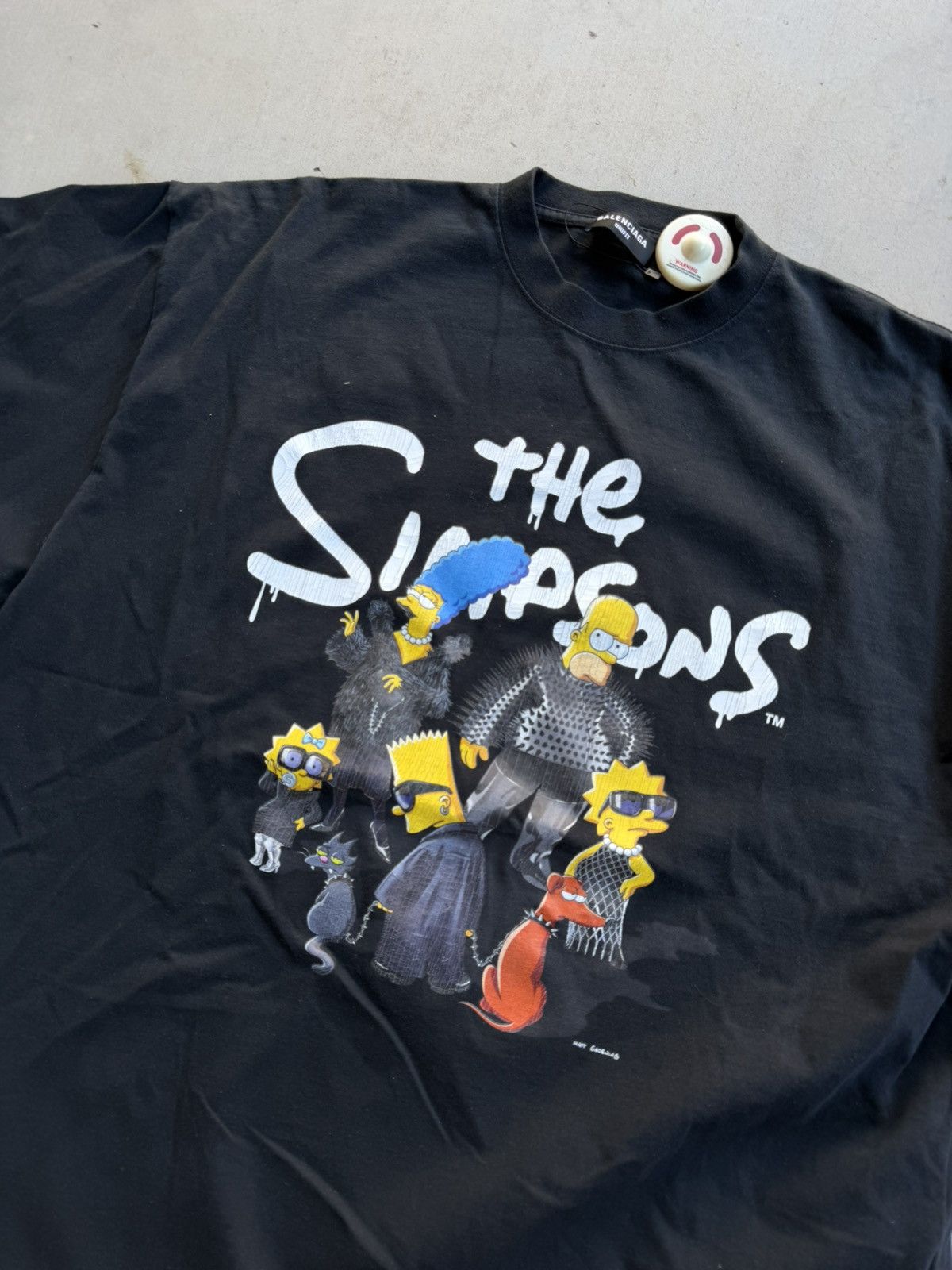 Balenciaga Balenciaga x The Simpsons Graphic T-Shirt – Black XXL New Size US XXL / EU 58 / 5 - 2 Thumbnail
