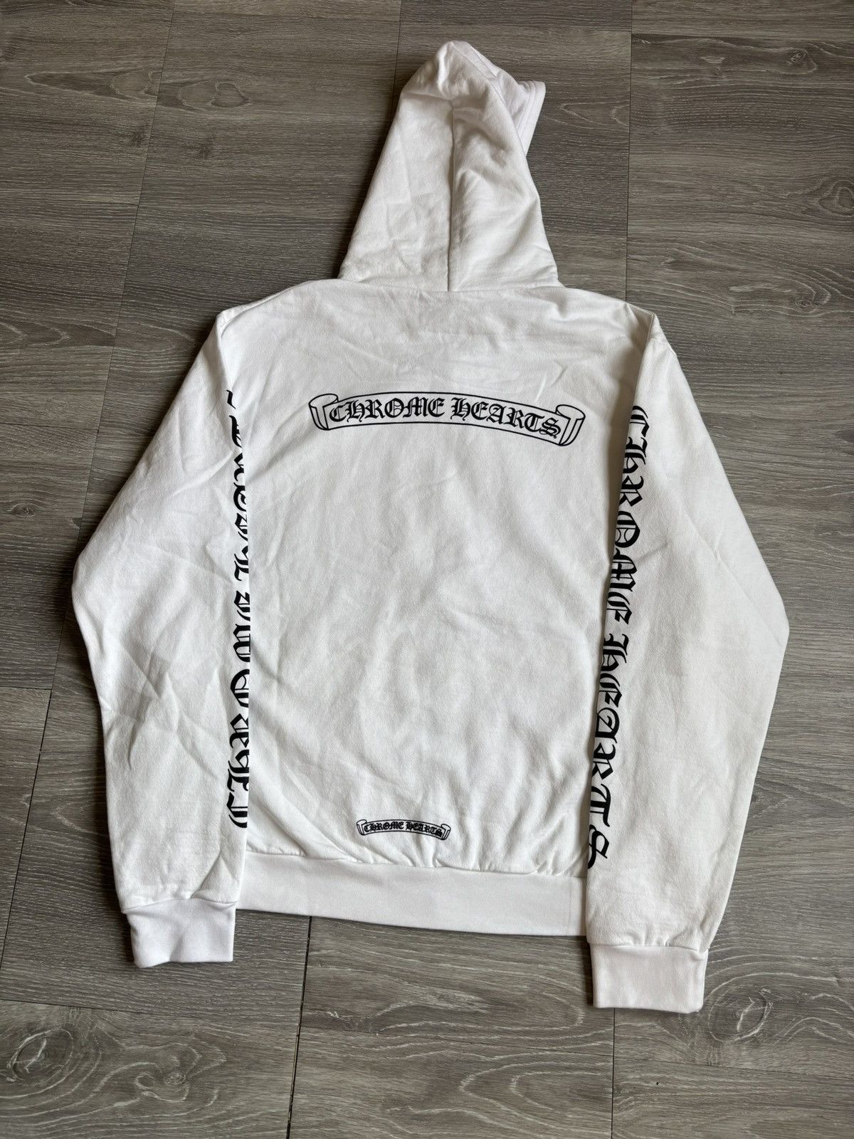 Chrome Hearts Chrome Hearts White Scroll Zipup Hoodie Size US L / EU 52-54 / 3 - 4 Thumbnail