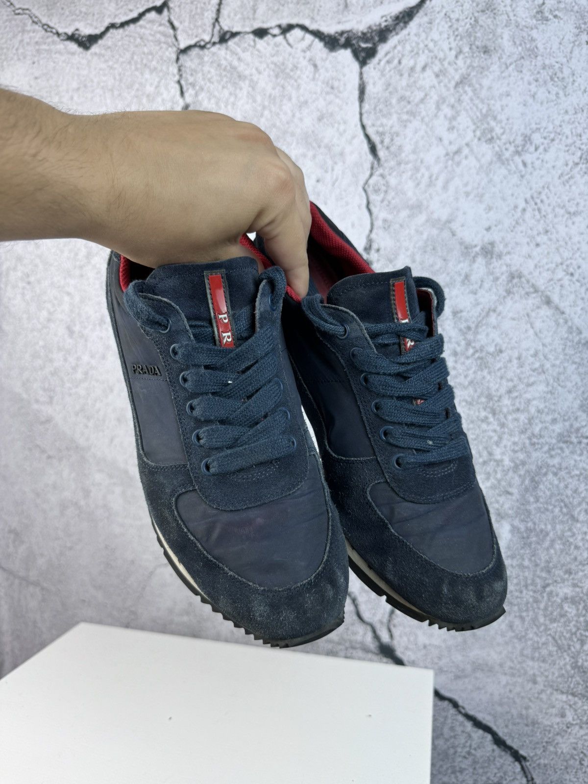 Prada Prada Suede Leather sneakers shoes Designer Luxury Rare Size US 6 / EU 39 - 4 Thumbnail