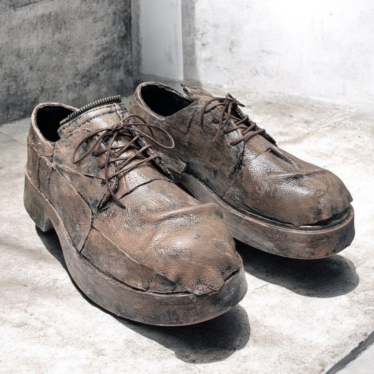 Other Custom Post Apocalyptic Leather Derby Boots Size 41 8.5 Size US 8.5 / EU 41-42 - 1 Thumbnail