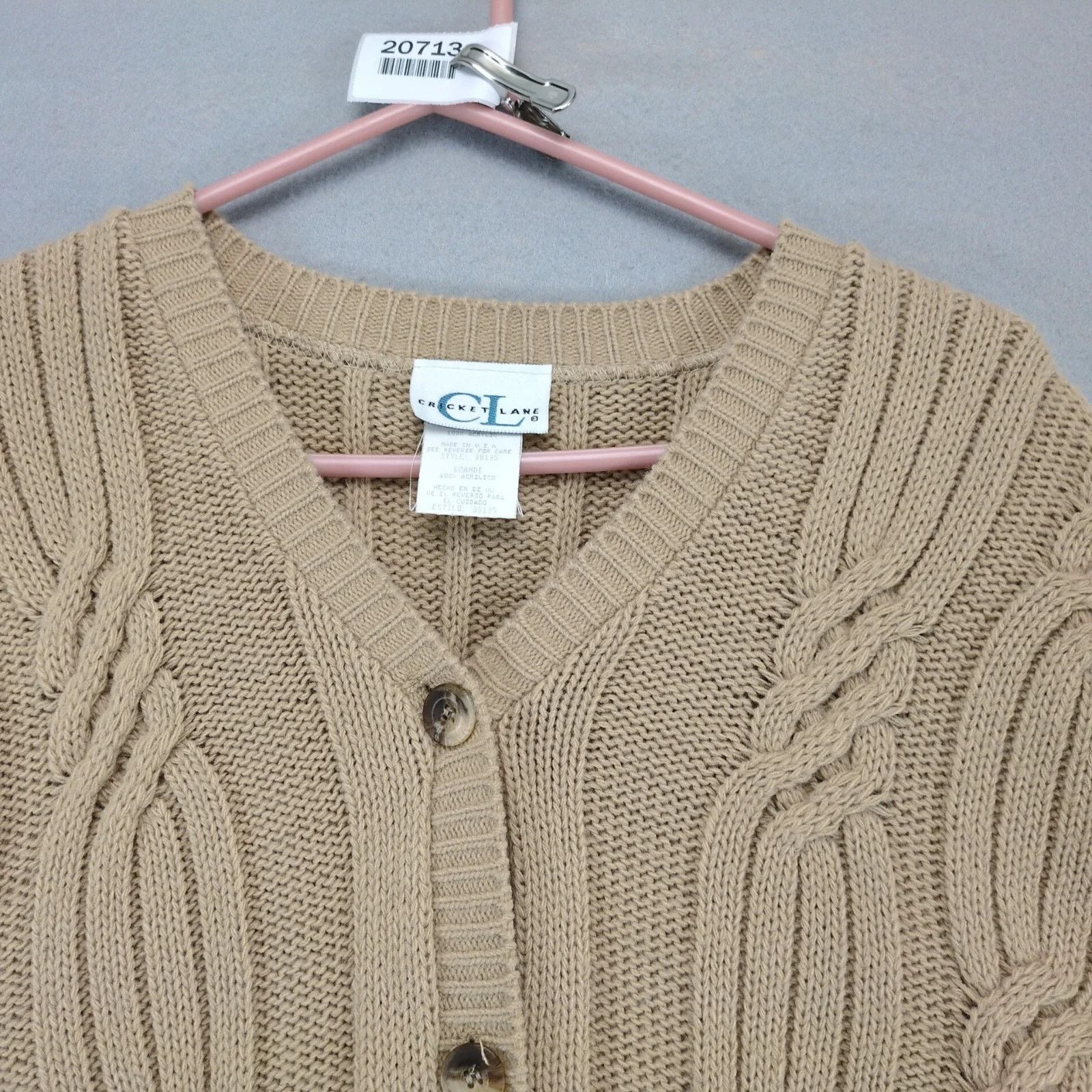 Vintage NWT Vtg Cricket Lane Cardigan Sweater Women's L Cable Knit Size L / US 10 / IT 46 - 10 Thumbnail