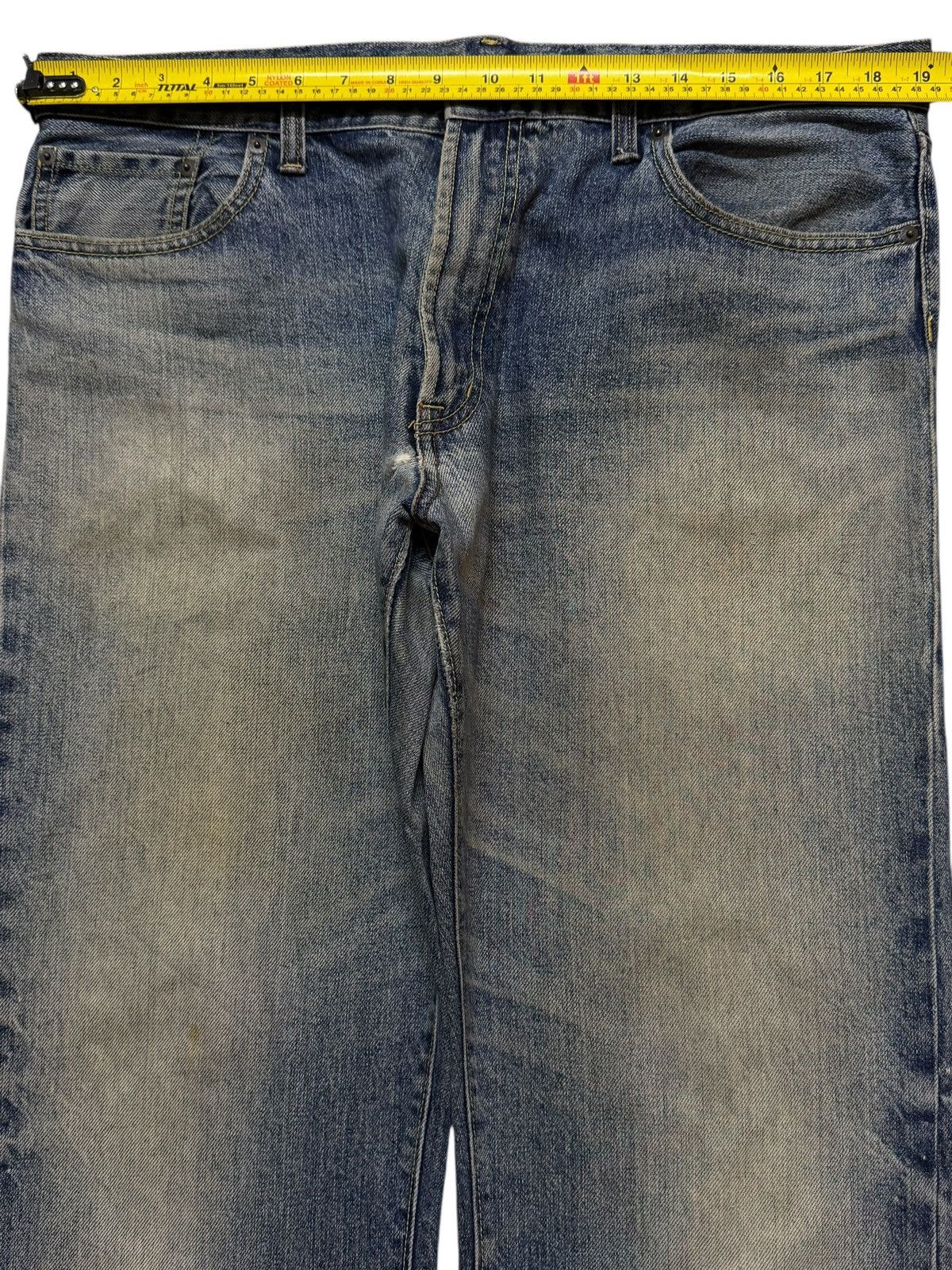 GU Vintage Y2K Japanese GU Blue Faded Mud Wash Straight Leg Size US 38 / EU 54 - 7 Thumbnail