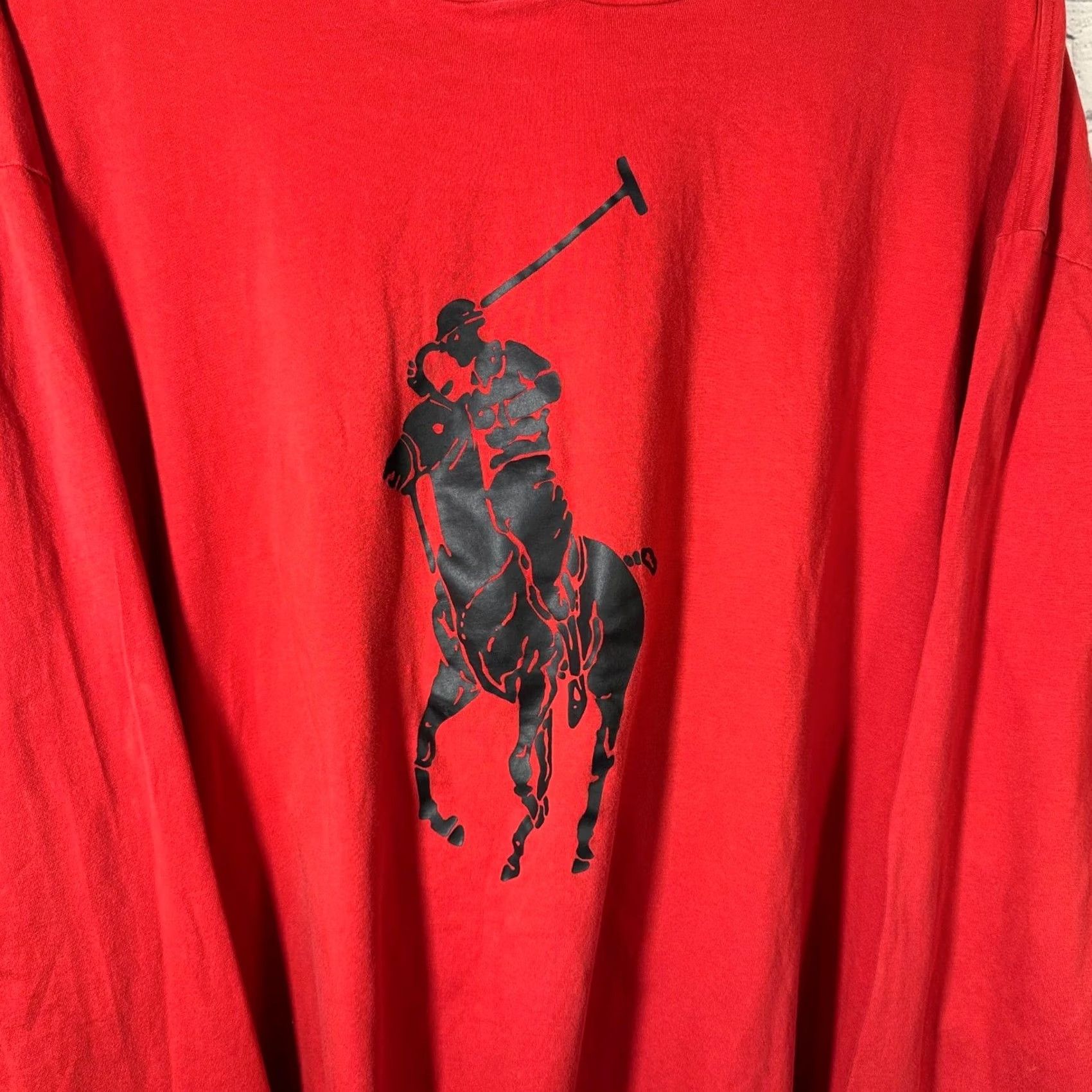 Polo Ralph Lauren Polo Ralph Lauren Hoodie T-Shirt Mens 4XB Big Pony Red Hooded Long Sleeve Logo Graphic Print Seasonal All Seasons Size US XXL / EU 58 / 5 - 2 Thumbnail