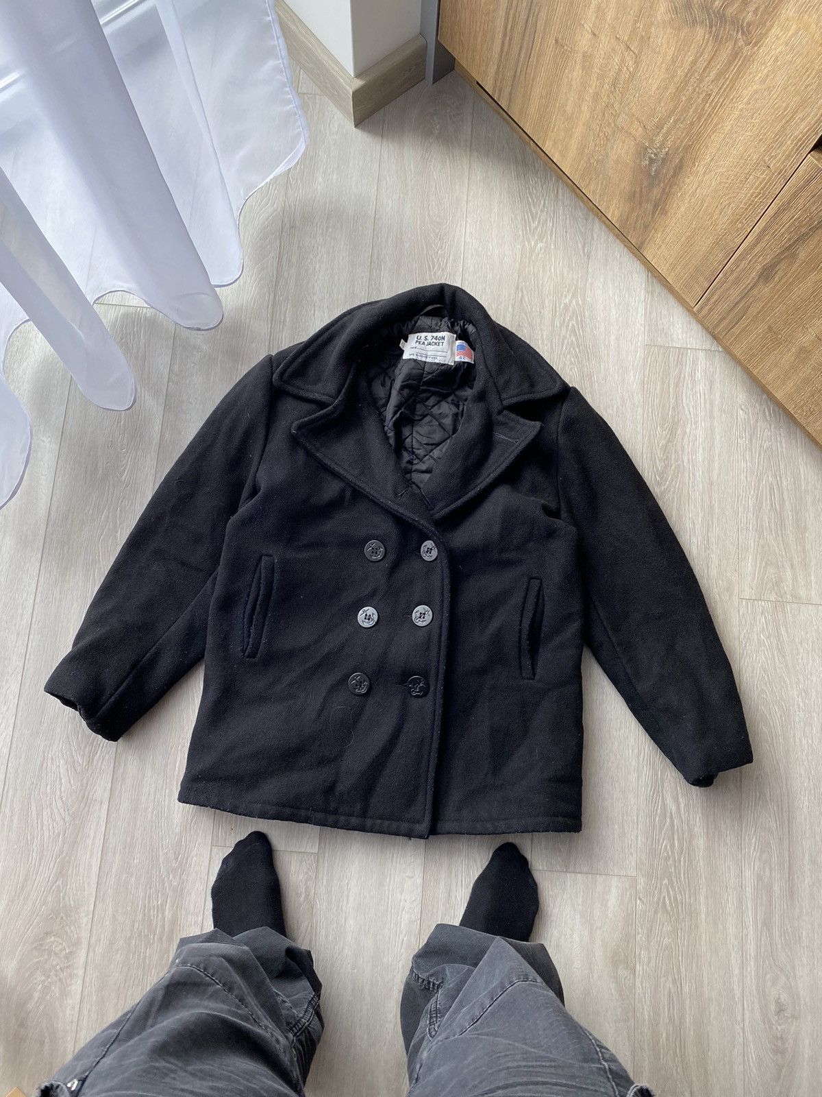 ヴィンテージ schott U.S. 740N Pea Jacket サイズ20 VINTAGE SCHOTT NYC 740N PEA COAT LEATHER JACKET SIZE 40