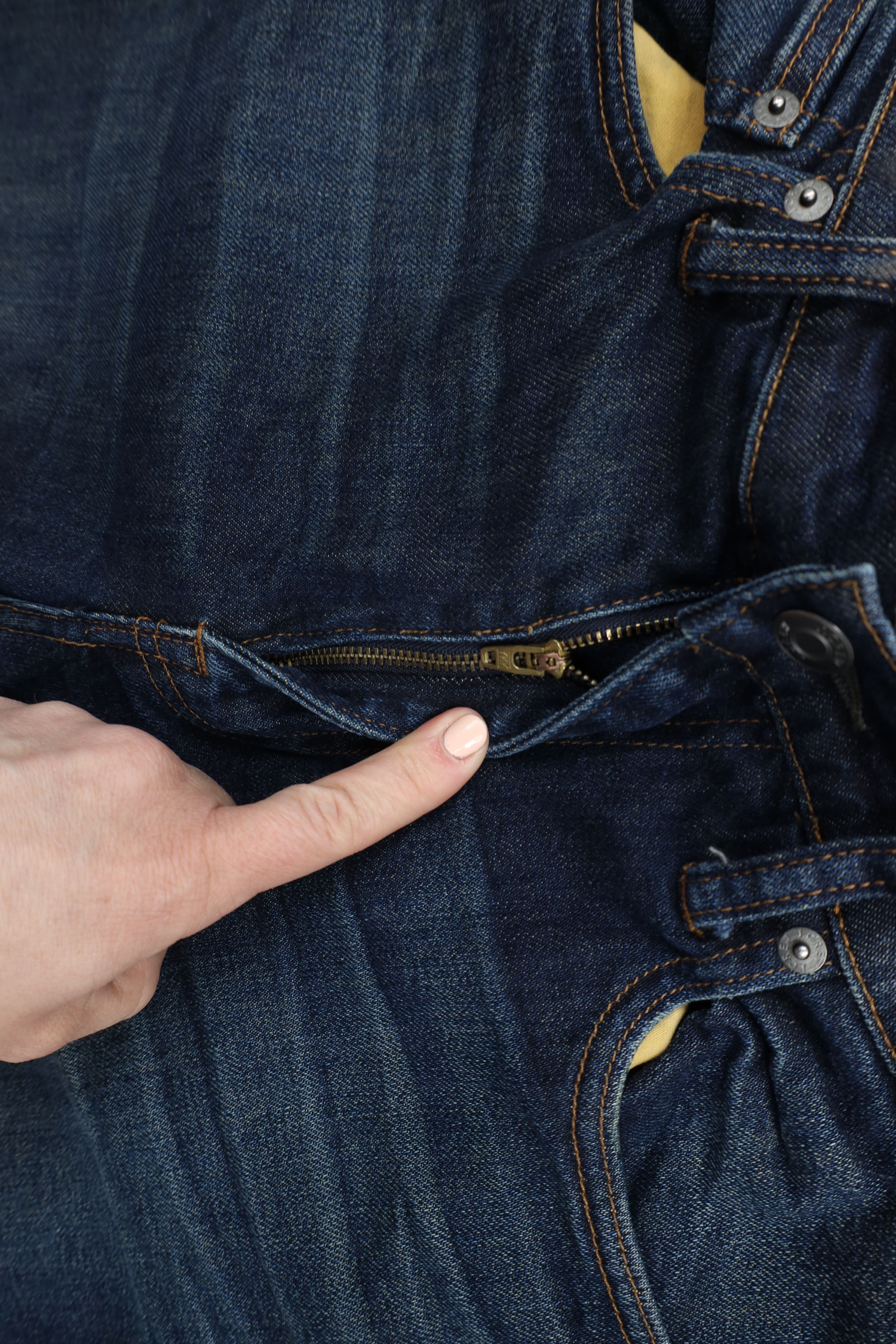 J.Crew × Vintage J Crew Stretch 770 Straight Leg Denim Jeans Dark Wash Blue Size US 32 / EU 48 - 8 Thumbnail