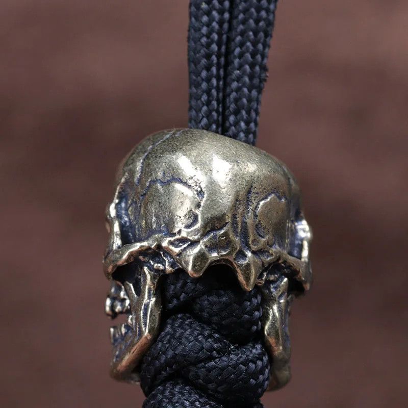 Handmade 3Pcs Skull Knife Beads Paracord Bead Zipper Umbrella Rope Size ONE SIZE - 3 Thumbnail