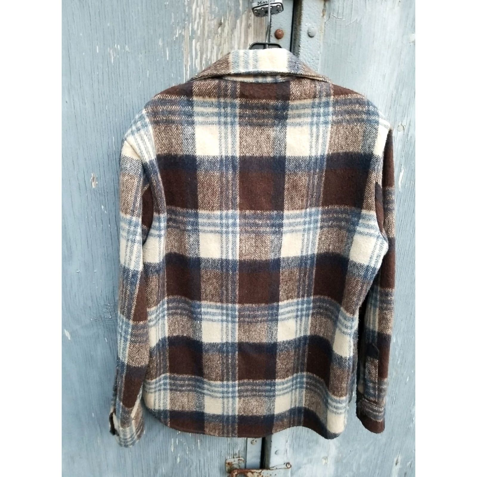 Vintage VINTAGE C.P.O. Alexander's Flannel Jacket Men's M Thick Lined Wool Linen 80s Overcoat Chest 23 Length 29.5 Size US M / EU 48-50 / 2 - 4 Thumbnail