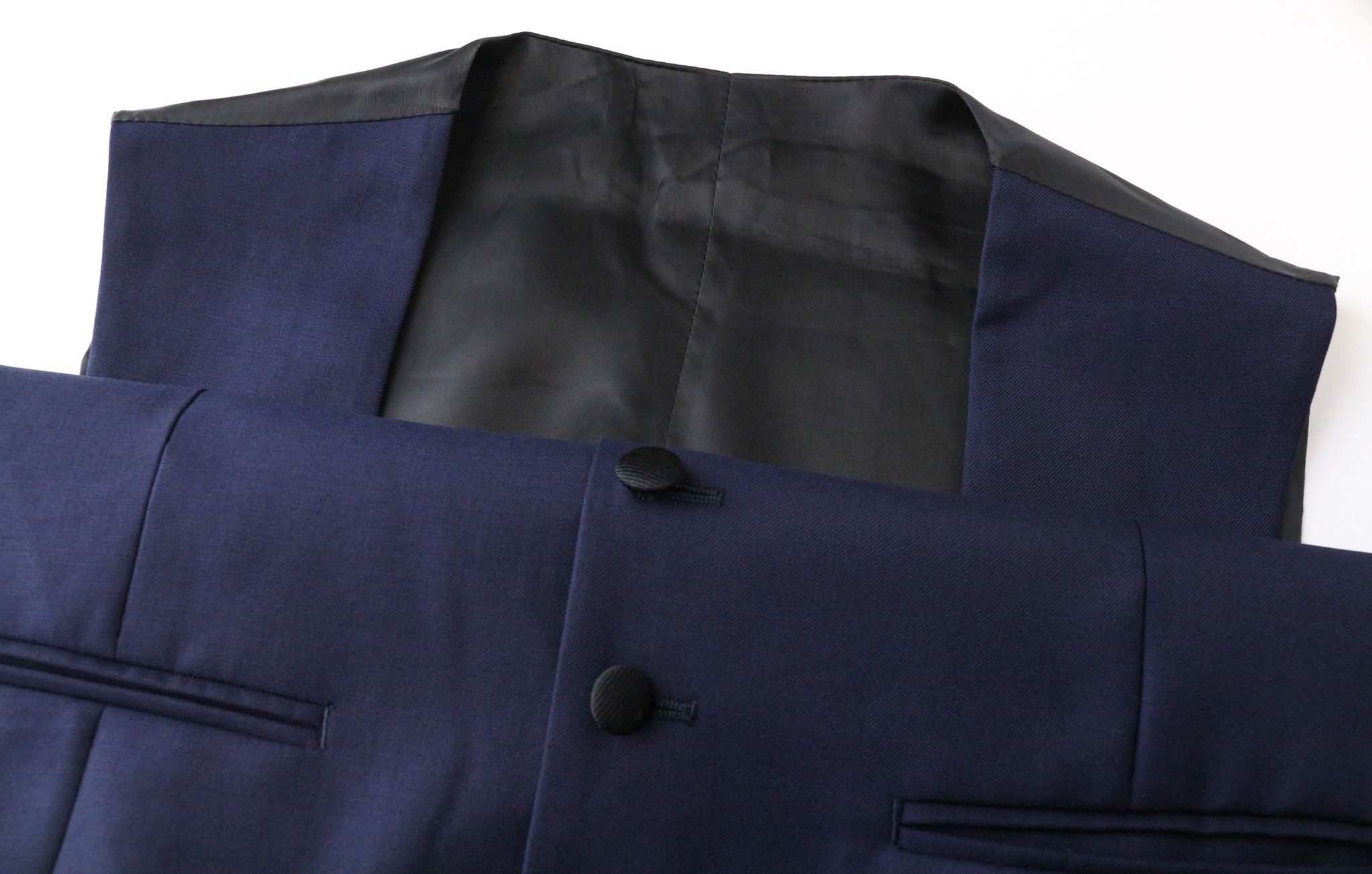 Suitsupply U-NECK UK38R Blue 2-Piece Slim Wool Tuxedo 76007 Size 38R - 7 Thumbnail