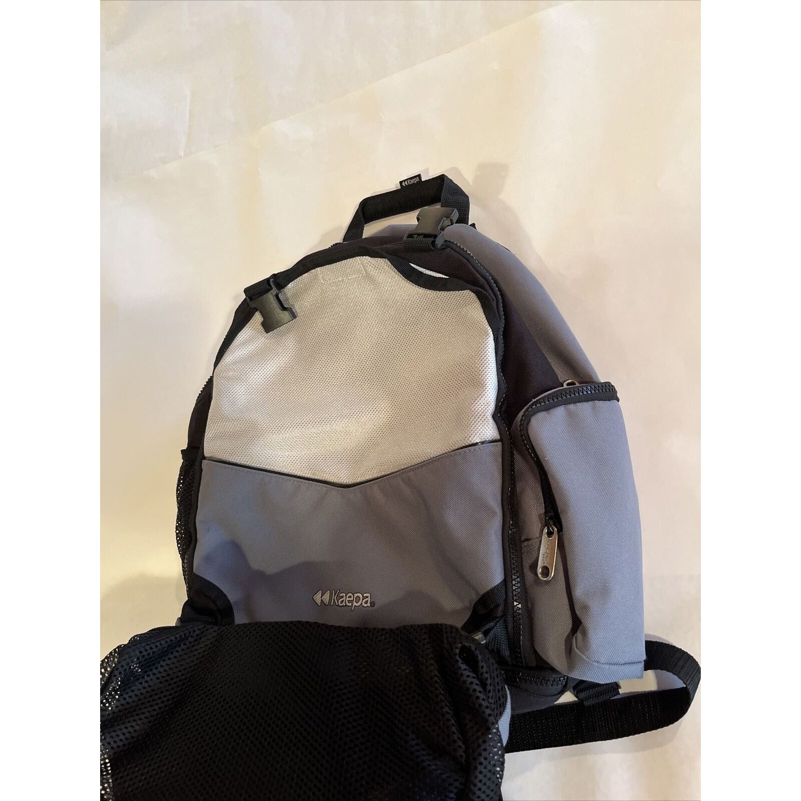 Kappa Kaepa Universal Backpack Gray Black Hiking School Bag Size ONE SIZE - 3 Thumbnail
