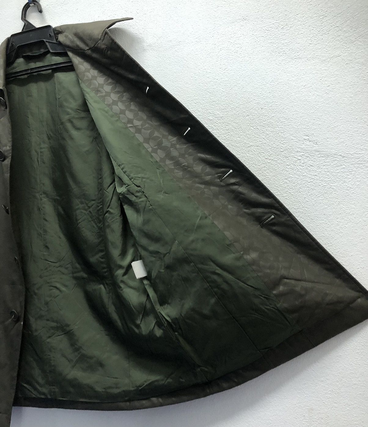 Vintage Issey Miyake Olive Green "WINDCOAT" Patterned Made in Japan Size US M / EU 48-50 / 2 - 9 Thumbnail