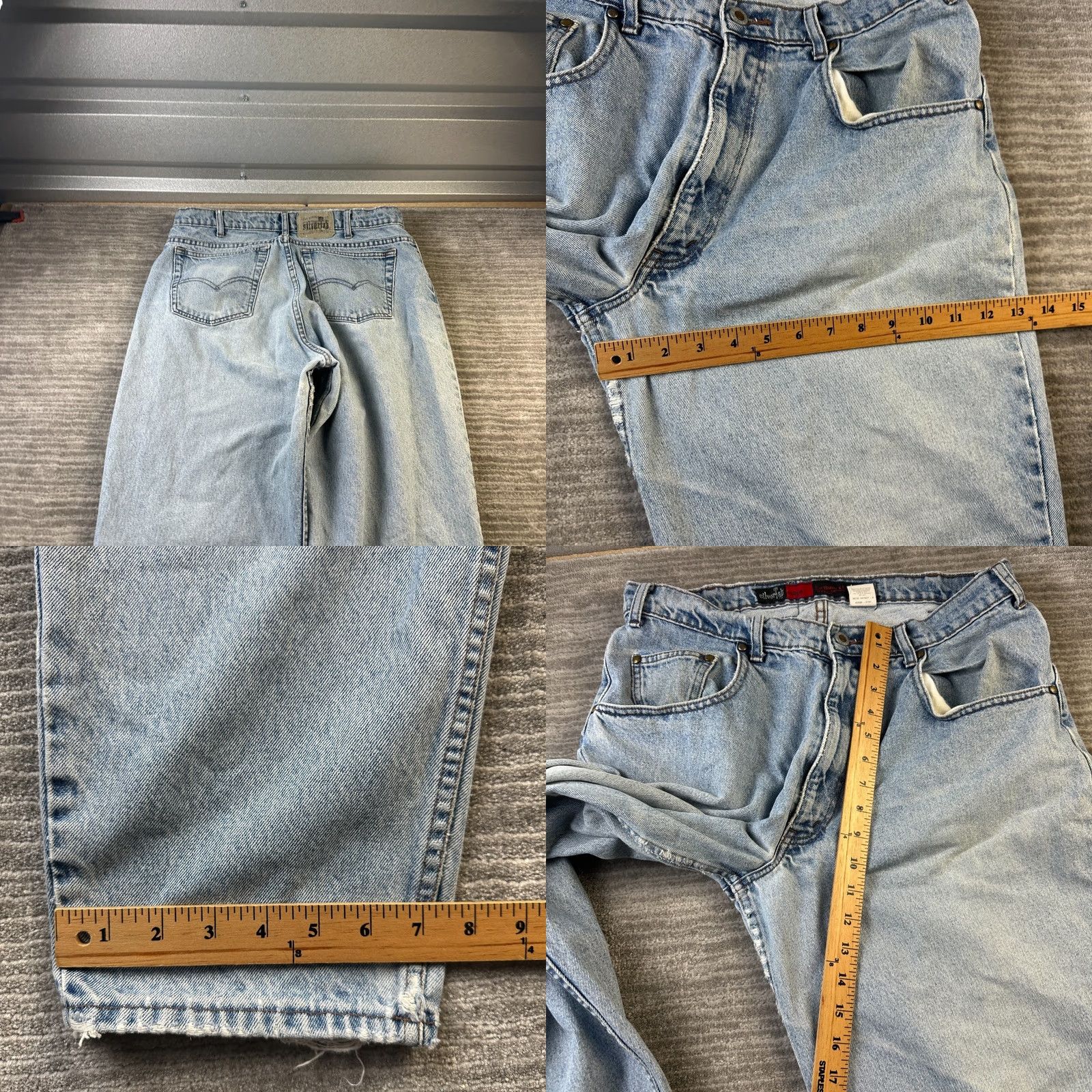 Levi's VINTAGE Levi's Silvertab Jeans Mens 38x30 Black Relaxed Straight 1991 90s Distressed Size US 38 / EU 54 - 9 Thumbnail