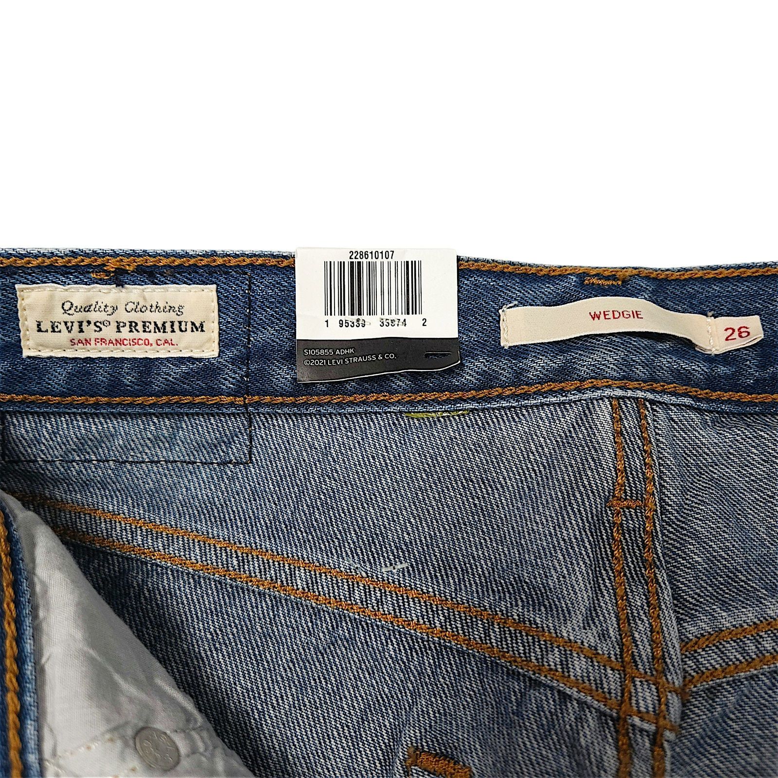 Levi's Levis Wedgie Straight Jeans High Rise Button Fly 26x27 Size 26" / US 2 / IT 38 - 7 Thumbnail