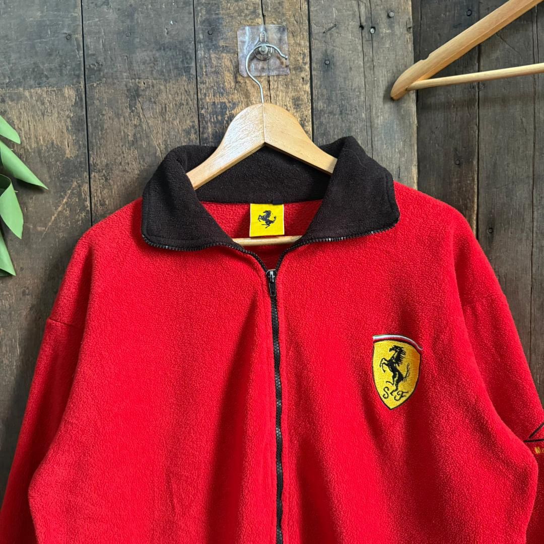 Ferrari Vintage Ferrari Fleece Jacket Size US XL / EU 56 / 4 - 3 Thumbnail