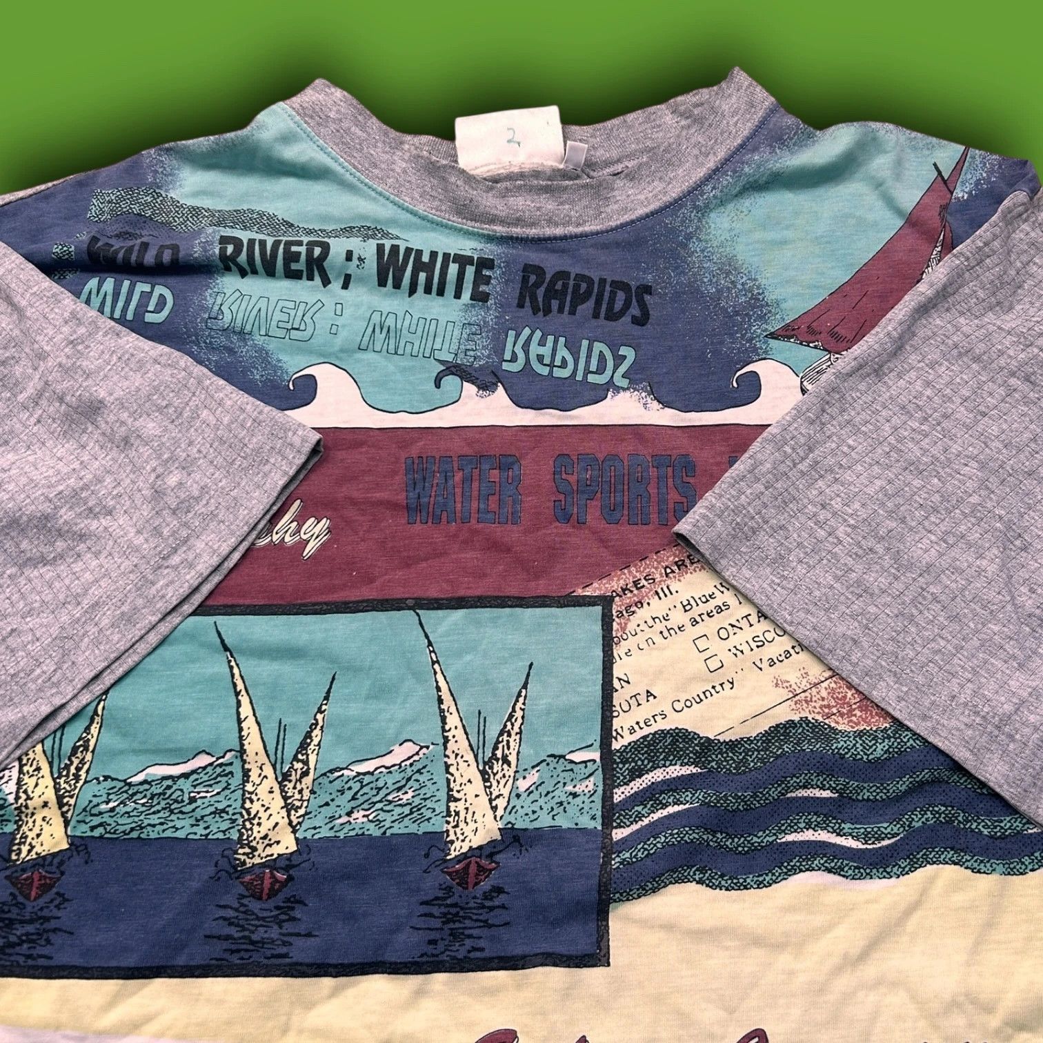 Nautica Vintage 80s Nautical Sailor T Shirt Size US M / EU 48-50 / 2 - 1 Thumbnail
