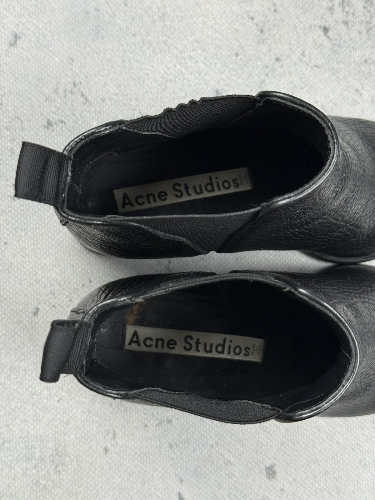 Acne Studios Acne Studios Jensen Black Leather Chelsea Boots Pointed Toe Size US 6 / IT 36 - 13 Thumbnail