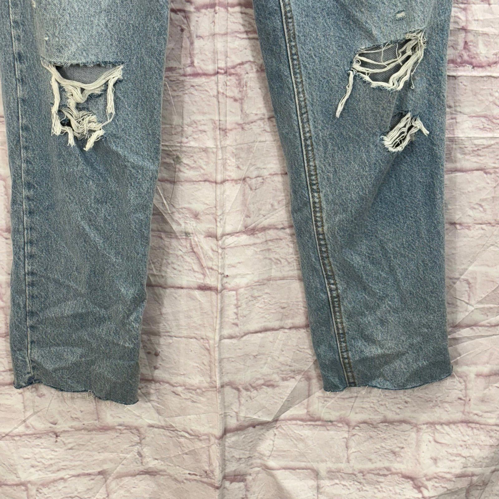 Old Navy Old Navy Women's Sky Hi Straight Ripped Jeans Size 6 Tall Size 27" / US 4 / IT 40 - 3 Thumbnail