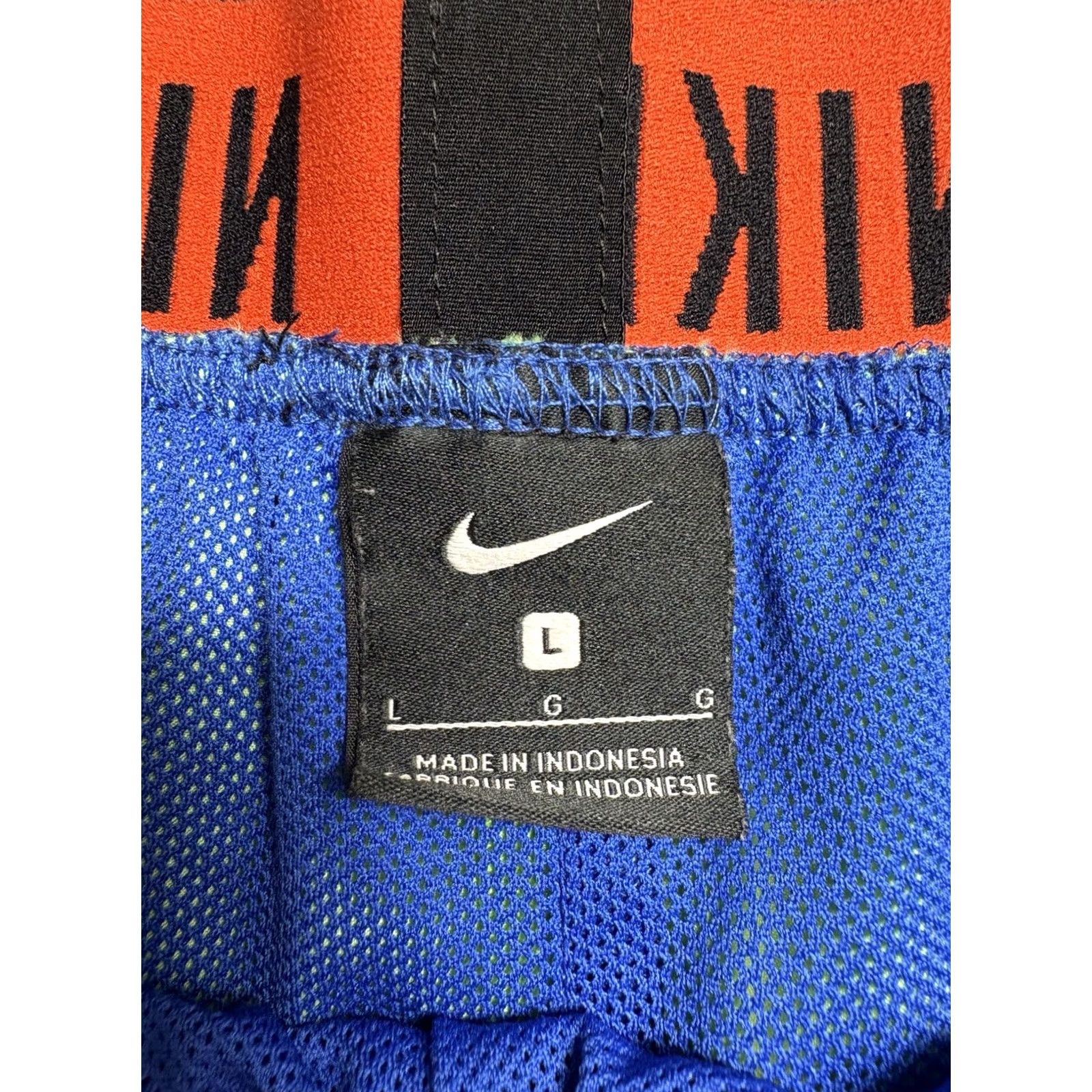 Nike Nike Shorts Mens L Blue Throwback Futura Lined Big Swoosh BV3249 Size US 33 - 6 Thumbnail