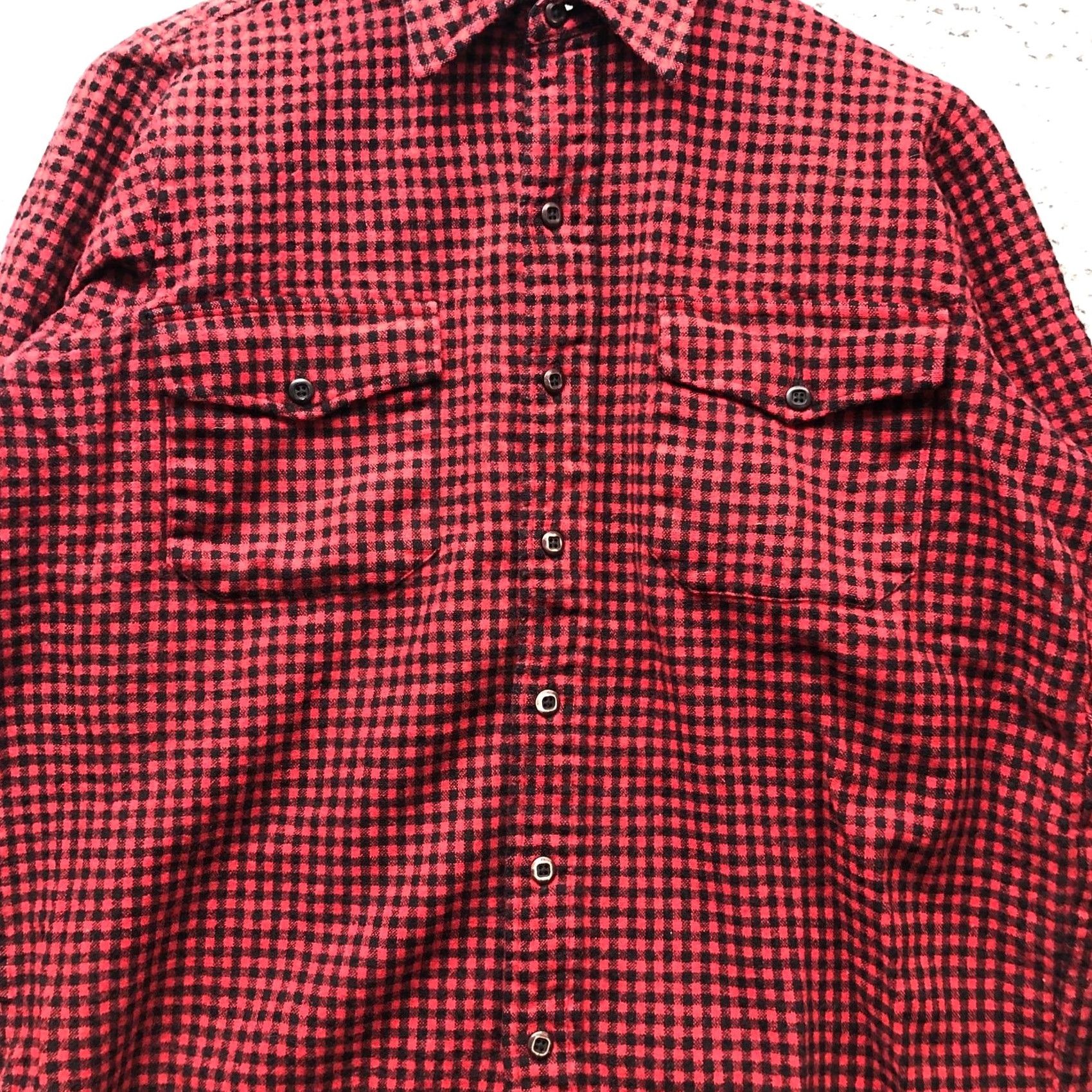 Vintage VINTAGE LL Bean Button-Up Shirt Mens M Long Sleeve Red Check Wool Blend Size US M / EU 48-50 / 2 - 6 Thumbnail