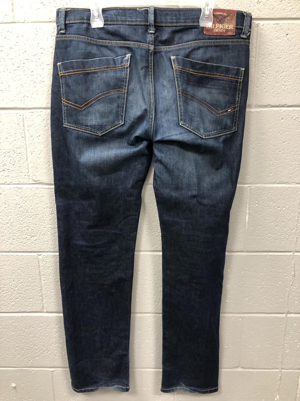 Tommy Hilfiger Tommy Hilfiger Denim Men's Slim Fit Jeans - Dark Wash Size US 34 / EU 50 - 4 Thumbnail