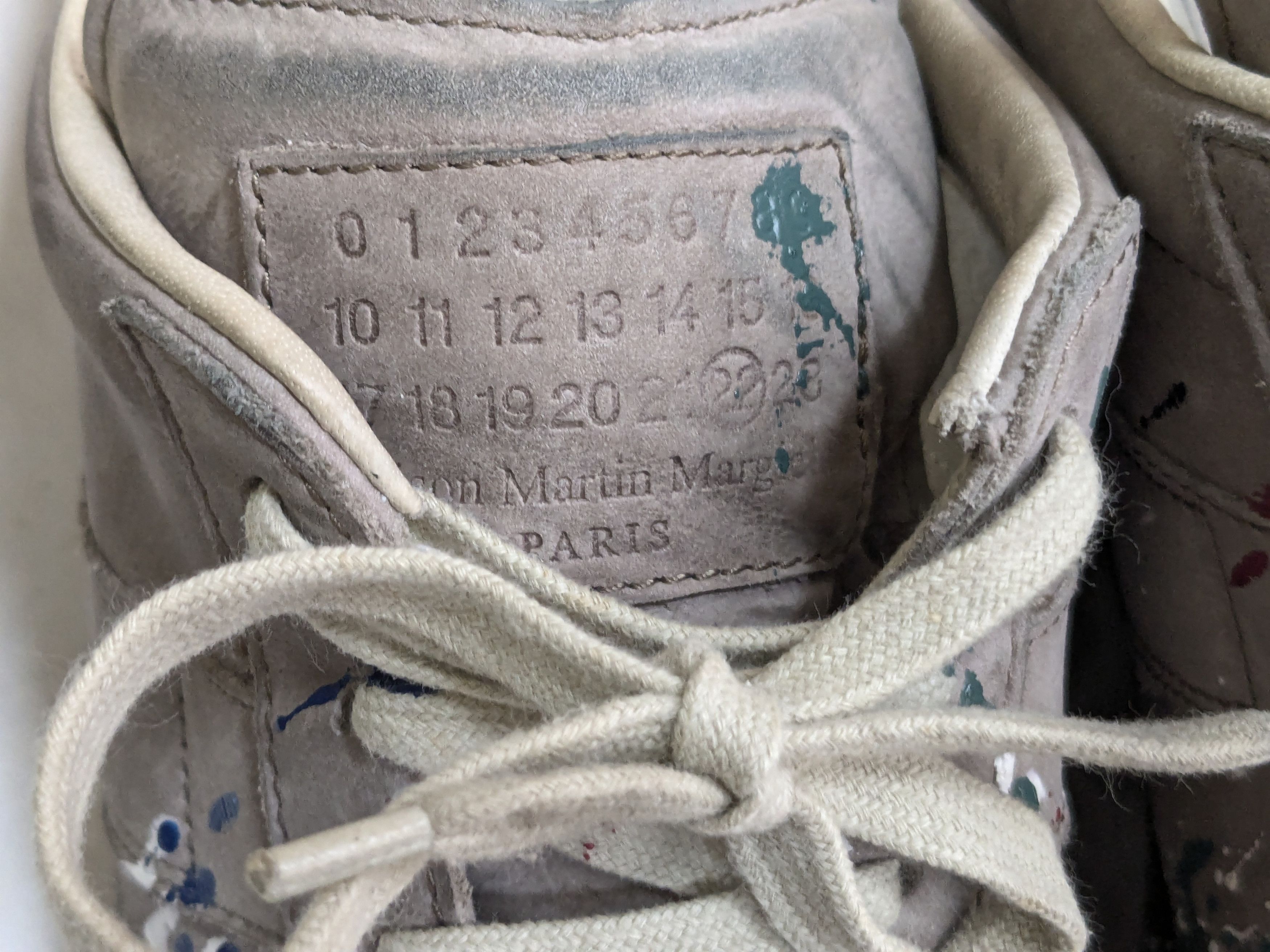 Maison Margiela Maison Margiela Replica GAT Gray Paint Splatter 12 45 Size US 12 / EU 45 - 6 Thumbnail