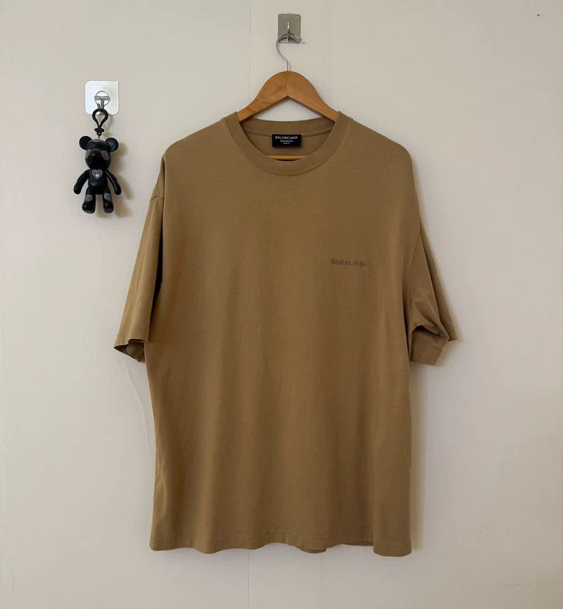 Balenciaga Balenciaga Khaki BB Embroidered Letter Short Sleeve Size US L / EU 52-54 / 3 - 1 Thumbnail