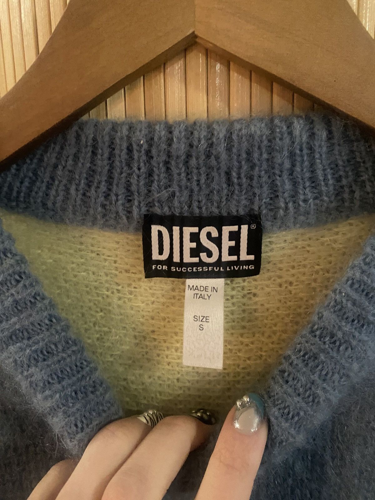 Diesel Diesel Blue and Green Sweater Size US S / EU 44-46 / 1 - 4 Thumbnail