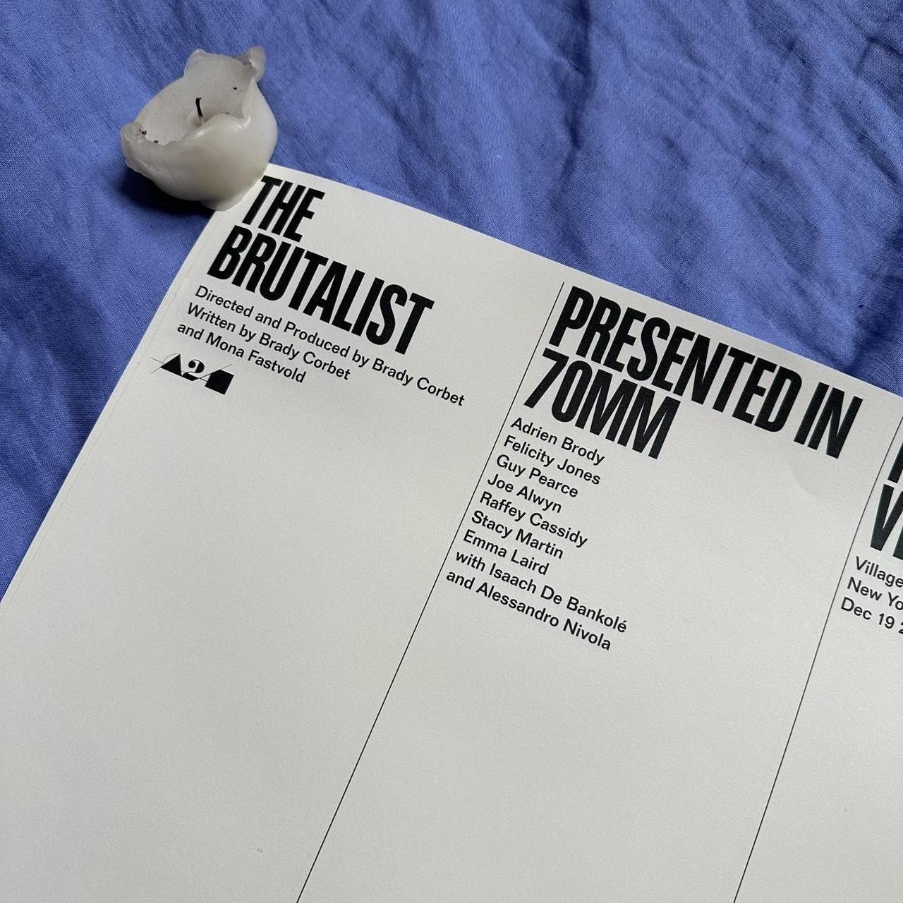 Other The Brutalist A24 New York City Angelika Movie Promo Poster Size ONE SIZE - 4 Thumbnail