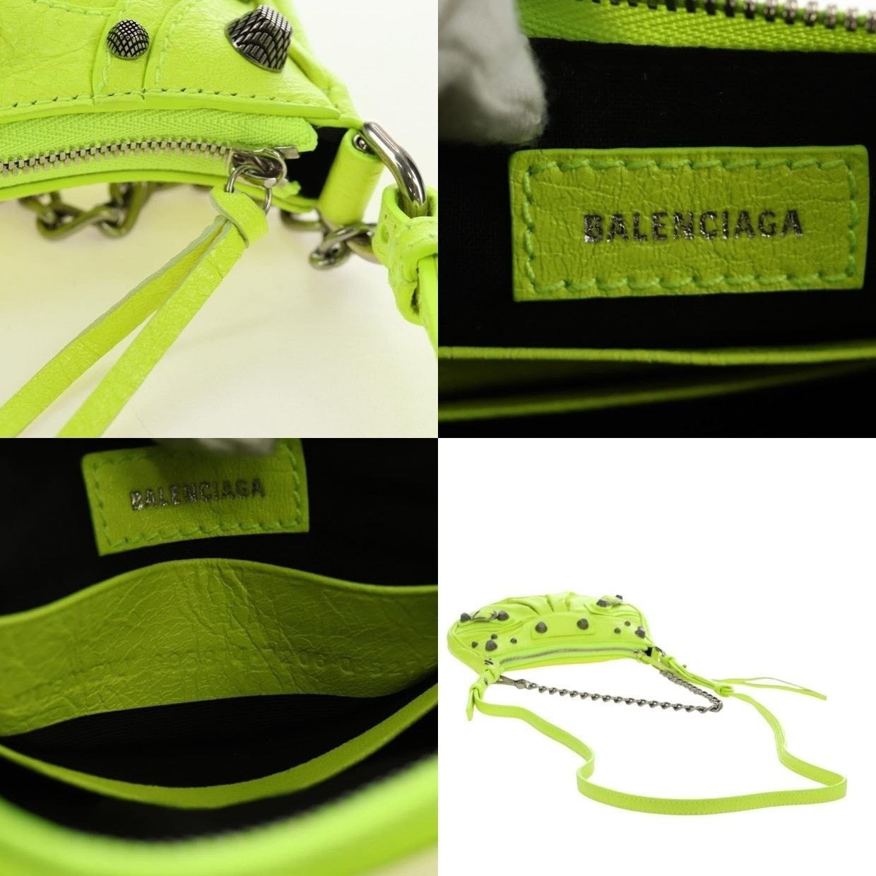 Balenciaga Balenciaga Chain Le Cagole XS Shoulder Bag Green Size ONE SIZE - 13 Thumbnail