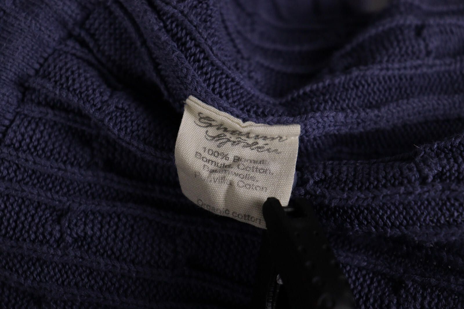 Designer Gudrun Sjoden Blue Belted Cable Knit Cardigan Sweater Size L Size L / US 10 / IT 46 - 11 Thumbnail