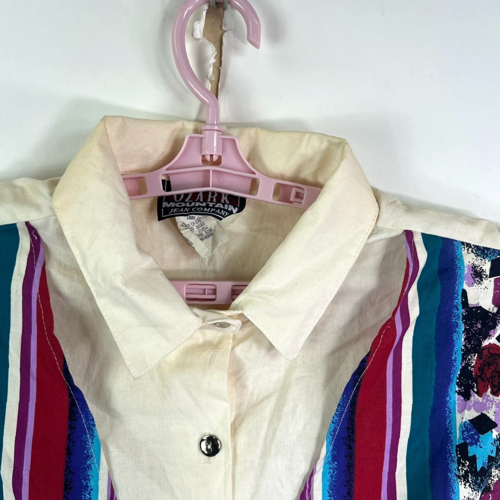 Vintage VINTAGE Ozark Mountain Western Shirt Women Plus Size 20W Cotton Fringe Geometric Western Theme Casual Size 3XL / US 20-22 - 4 Thumbnail