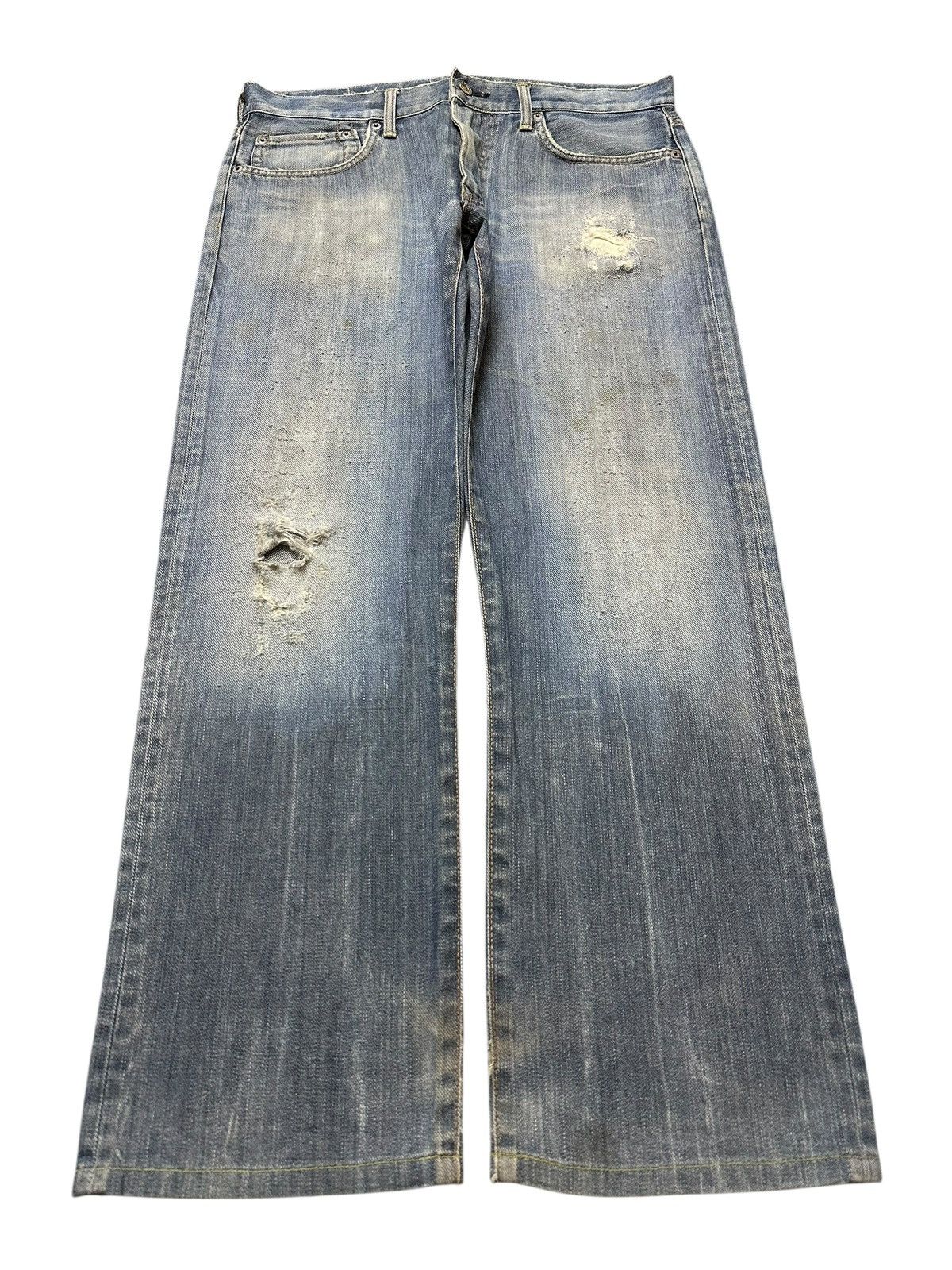 Edwin Vintage Edwin Faded Wash Distressed Style Baggy Jeans Size US 34 / EU 50 - 1 Thumbnail