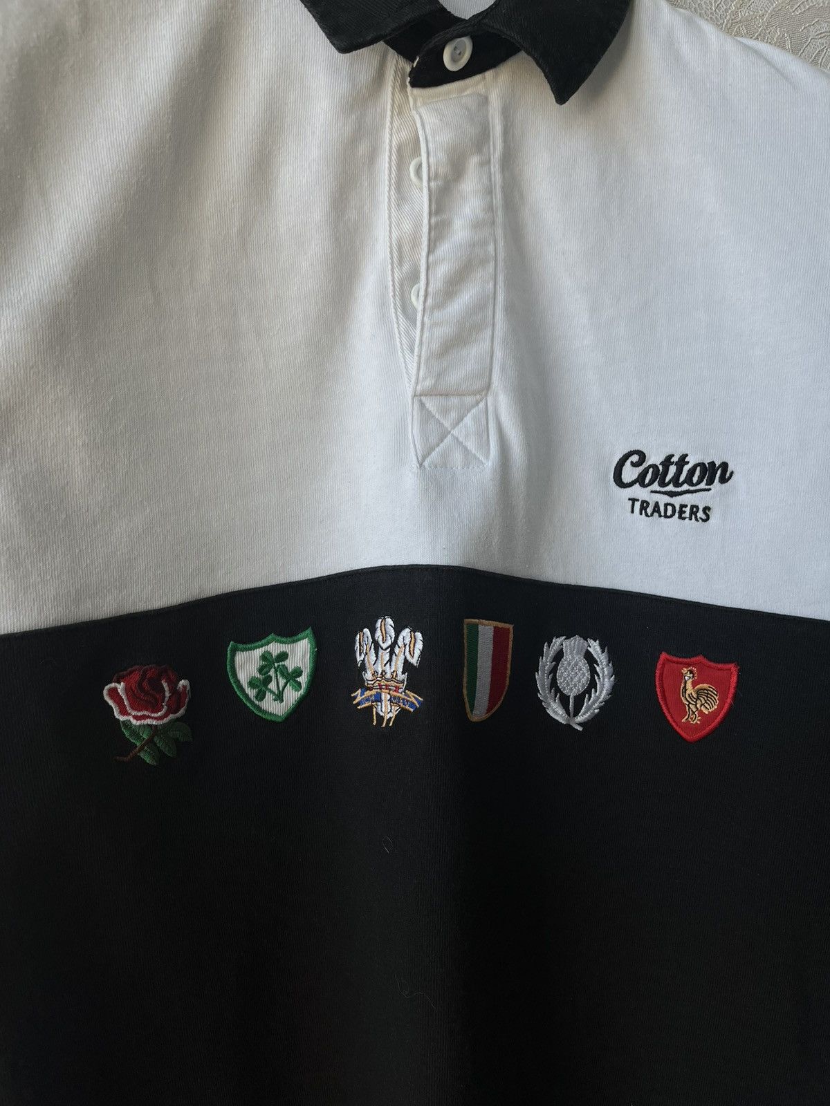 Cotton Traders Cotton Traders Six Nations Rugby Polo Shirt Black White S Size US S / EU 44-46 / 1 - 3 Thumbnail