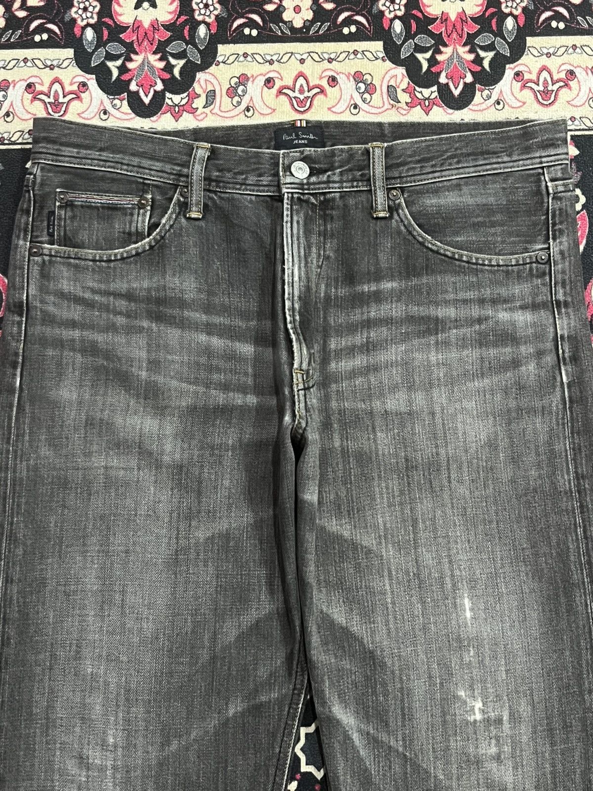 Paul Smith ⚡️Loose Fit⚡️Vintage Designer Paul Smith Black Faded Jeans Size US 34 / EU 50 - 5 Thumbnail