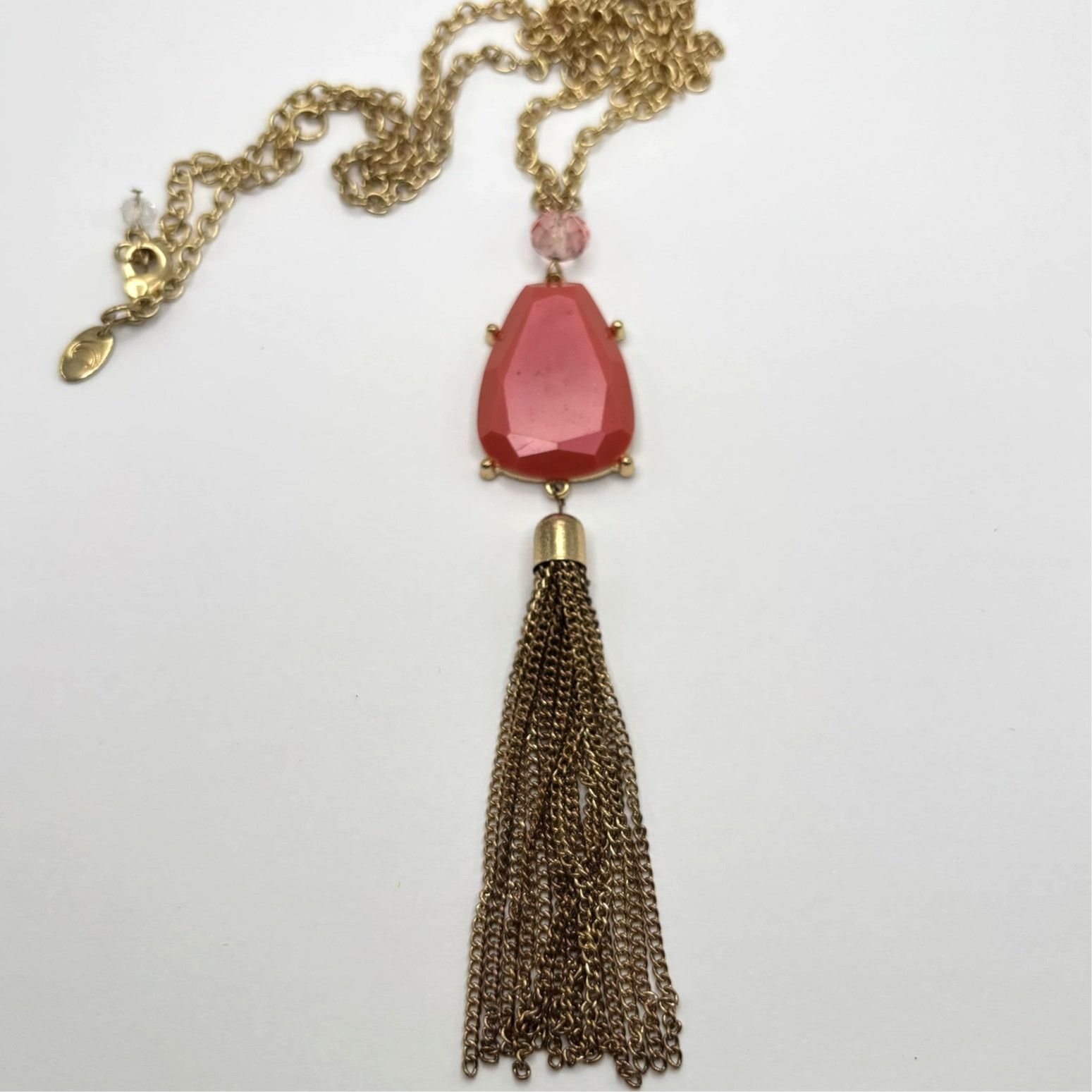 Other Gold Crystal Tassel Charming Charlie Necklace Size ONE SIZE - 2 Thumbnail