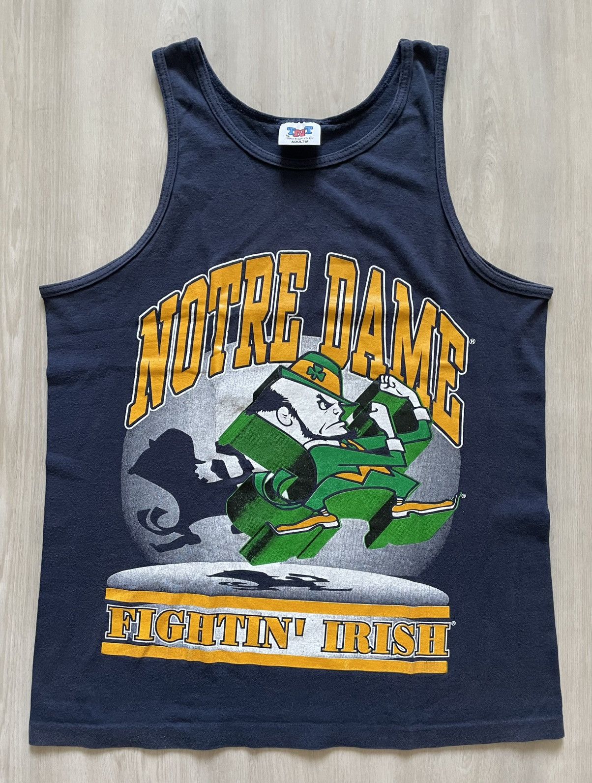 Hypebeast × Vintage Vintage 90s Notre Dame Fighting Irish Tank Top Shirt Medium Size US M / EU 48-50 / 2 - 1 Thumbnail