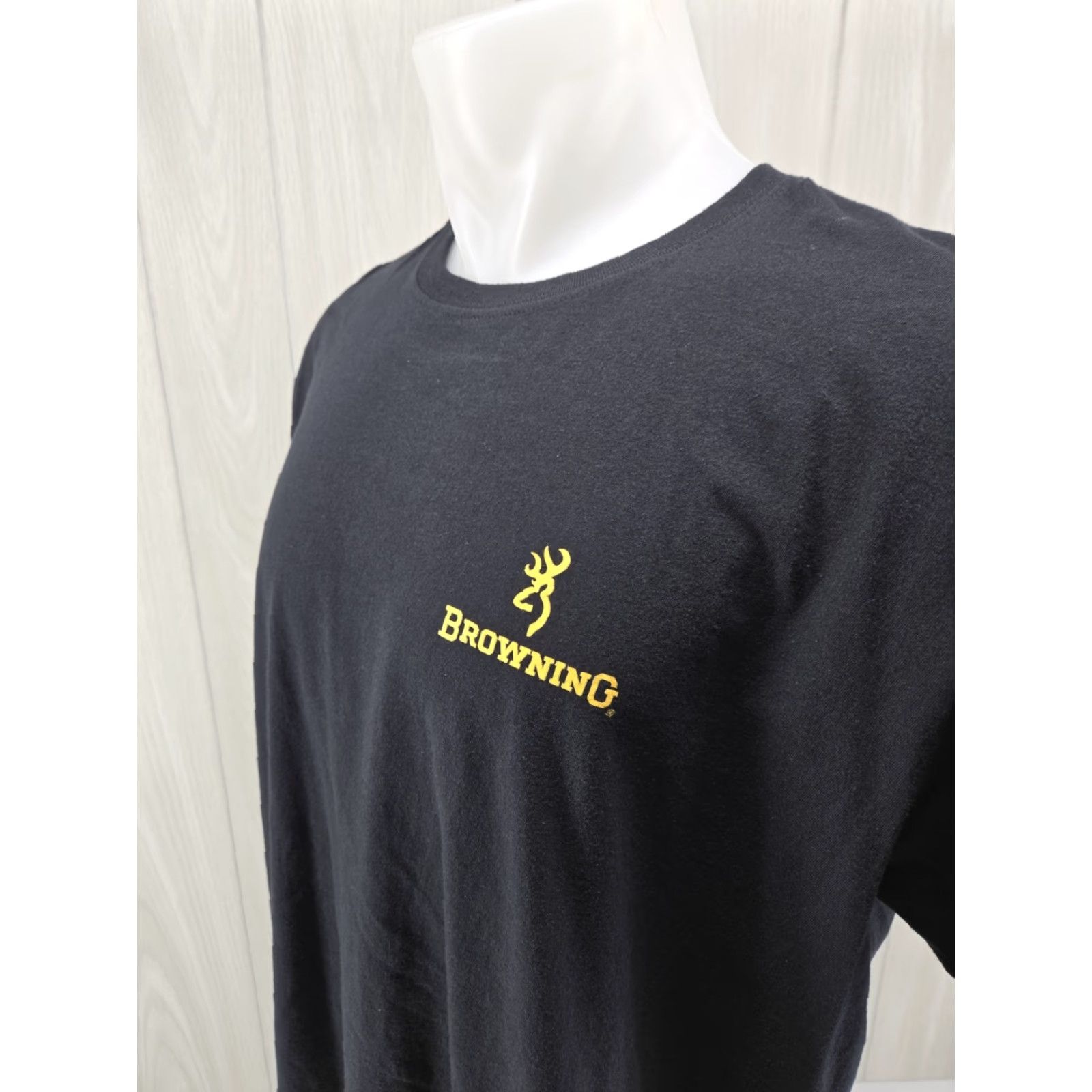 Vintage Browning Black T Shirt Mens XL Crew Neck American Flag Hunting Size US XL / EU 56 / 4 - 6 Thumbnail