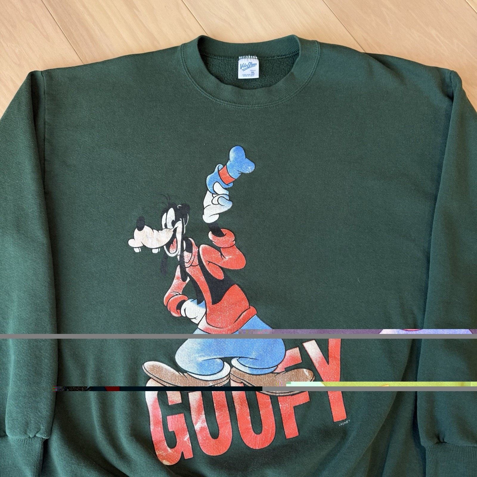 Disney Vintage Goofy Sweatshirt XL Green 90s Disney Cartoon Size US XL / EU 56 / 4 - 4 Thumbnail