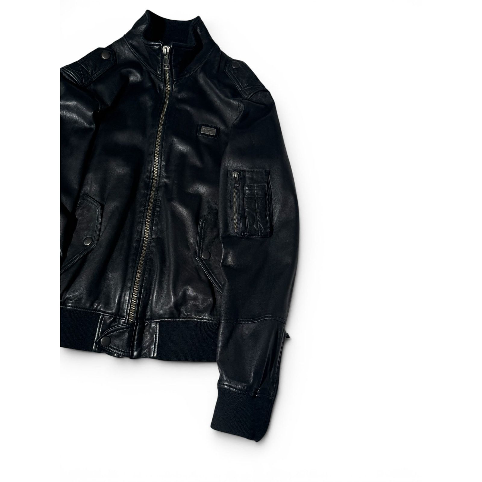 Dolce & Gabbana Dolce Gabbana Black Leather Multipocket Zipper Jacket Size US L / EU 52-54 / 3 - 4 Thumbnail