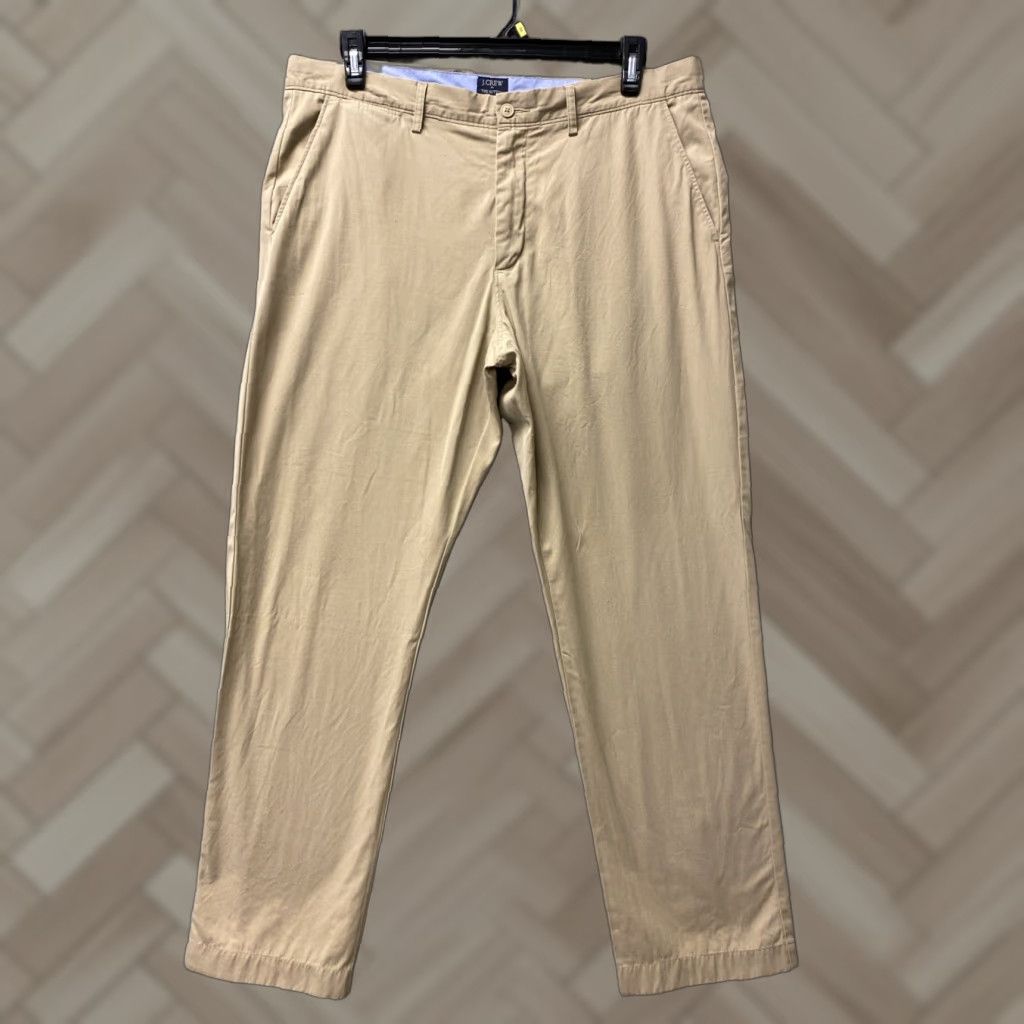 J.Crew VINTAGE J.CREW Men's Pants 36x30 Chino Straight Cotton Tan Office Casual Travel Size US 36 / EU 52 - 1 Thumbnail