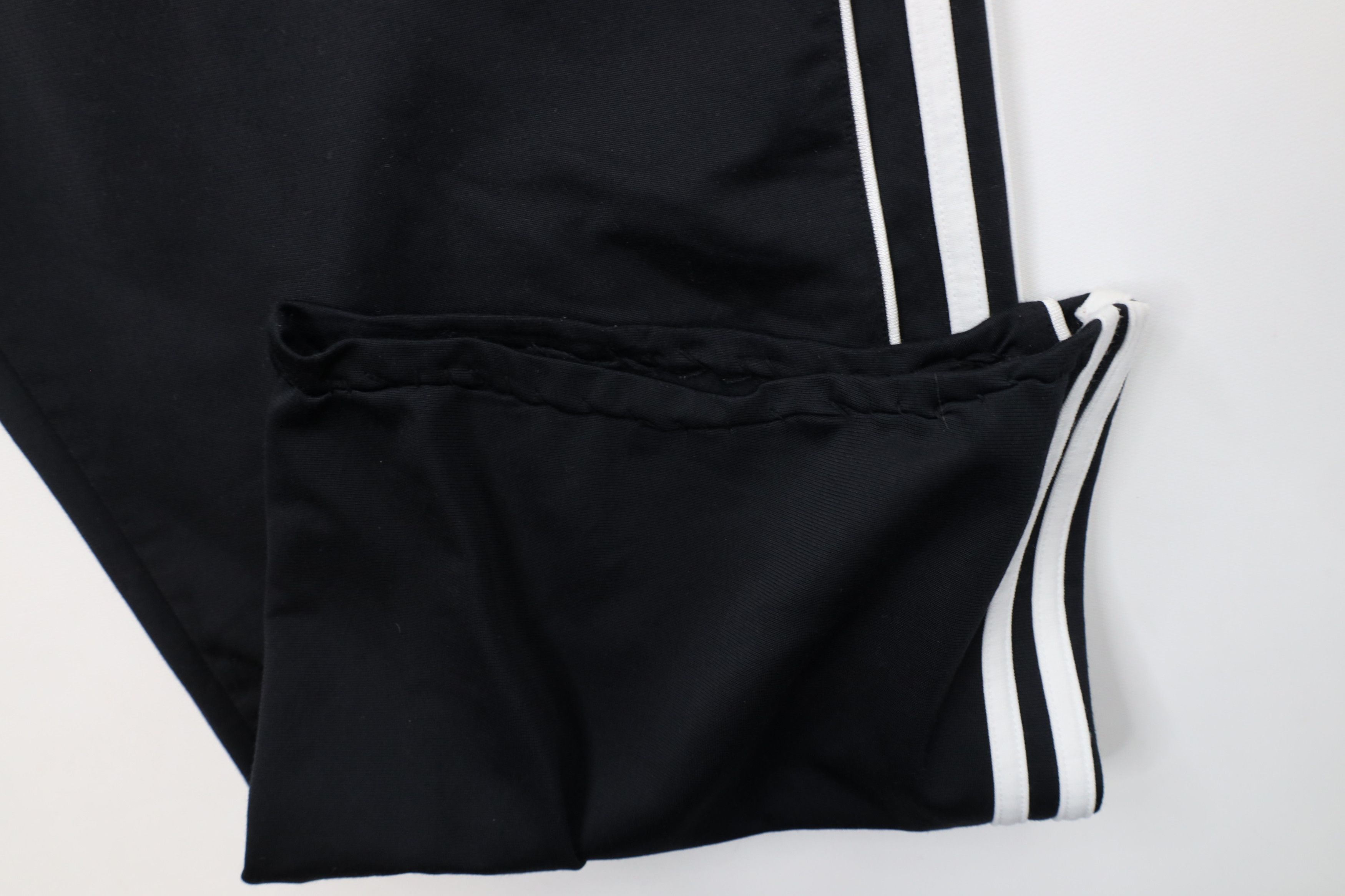 Adidas × Vintage Vintage 90s Y2K Adidas Striped Wide Leg Sweatpants Black Size US 36 / EU 52 - 8 Thumbnail